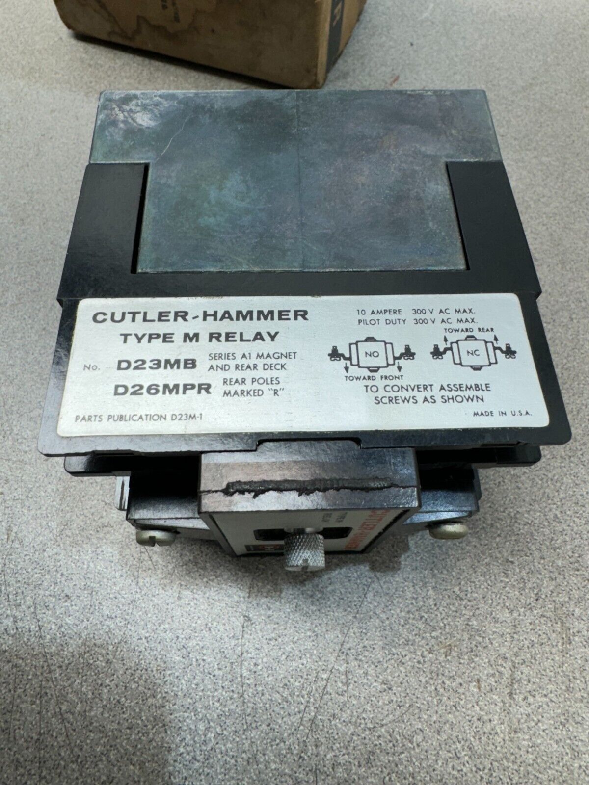 NEW IN BOX CUTLER HAMMER TYPE M RELAY D23 MR20