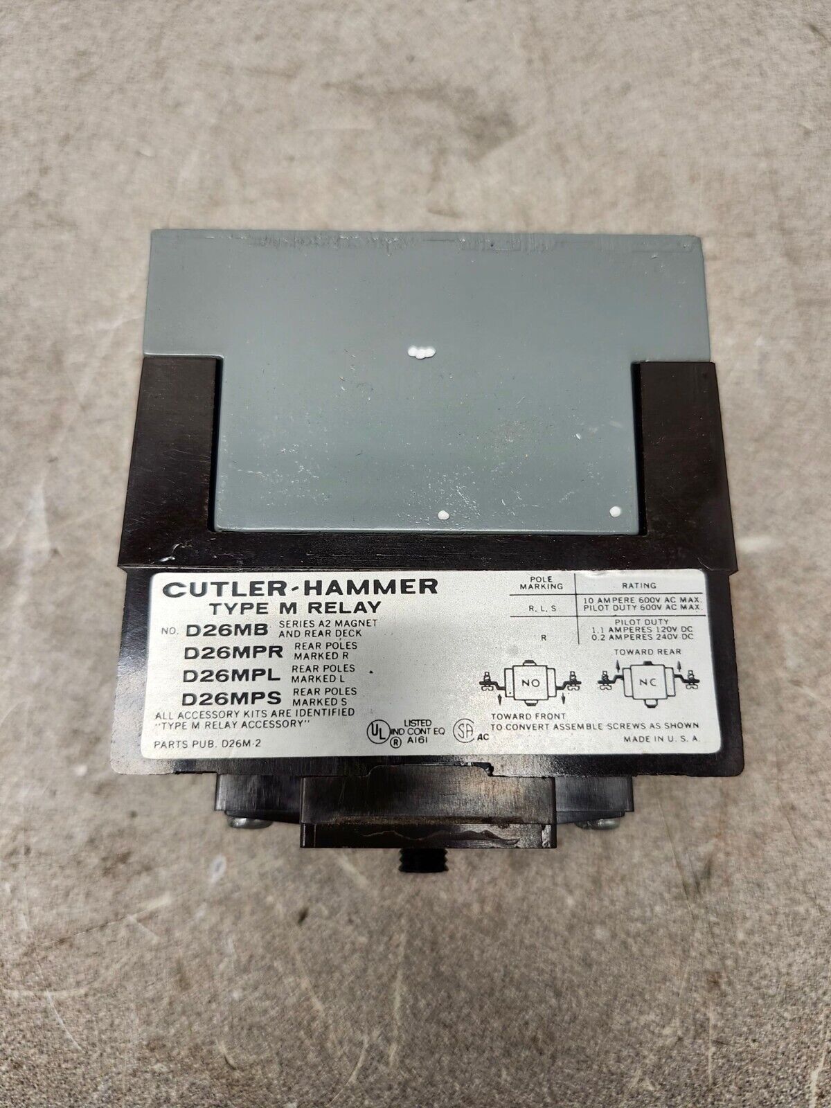 NEW IN BOX CUTLER HAMMER TYPE M RELAY D26MRD02A1