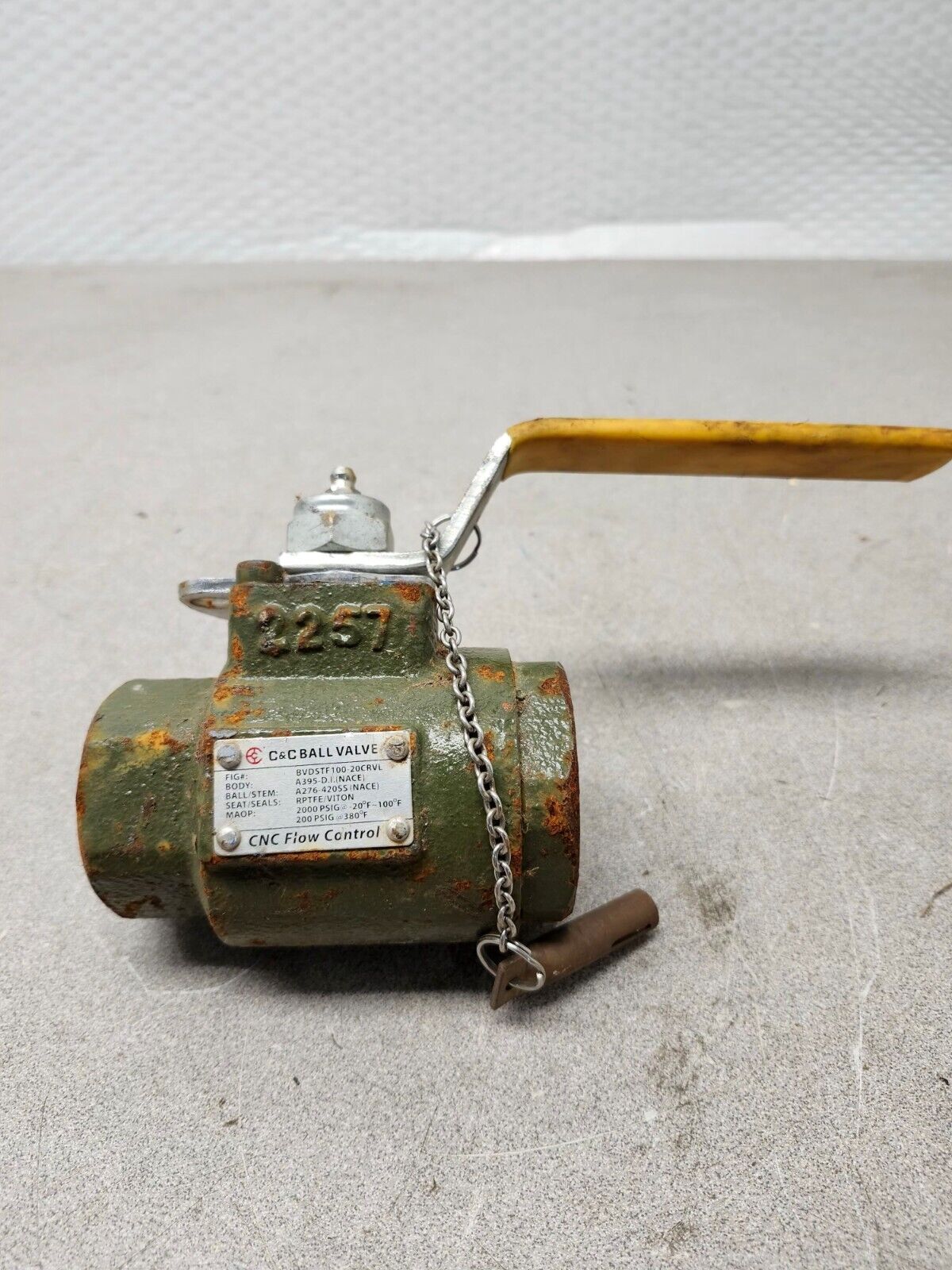 USED C&C Ball Valve 2000PSIG 2"FMPT BVDSTF200-20CRVL