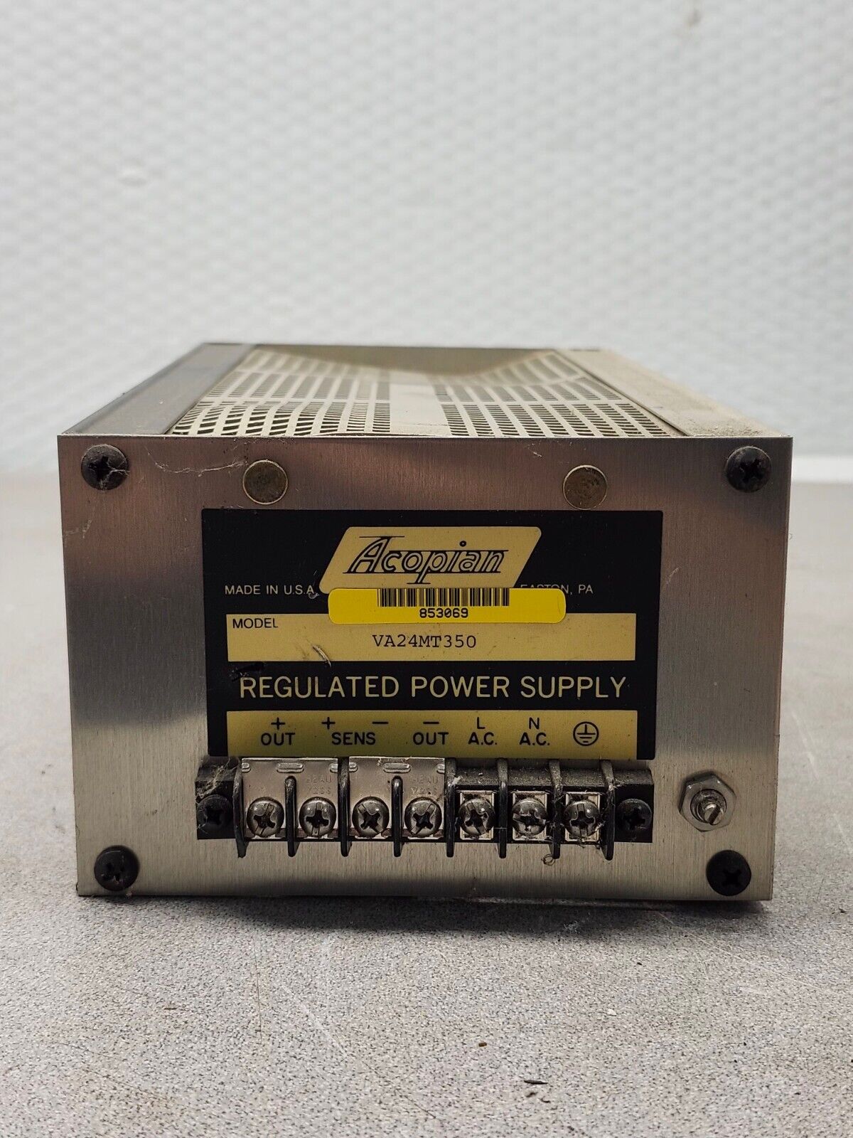 USED Acopian 24VDC 3.5 Amp Regulated Power Supply VA24MT350