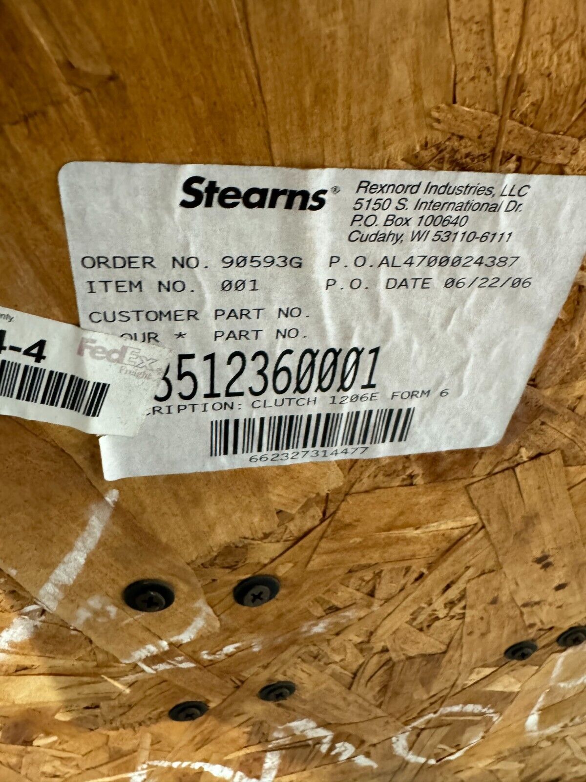 NEW STEARNS 1206E FORM 6 CLUTCH ASSEMBLY 243512360001