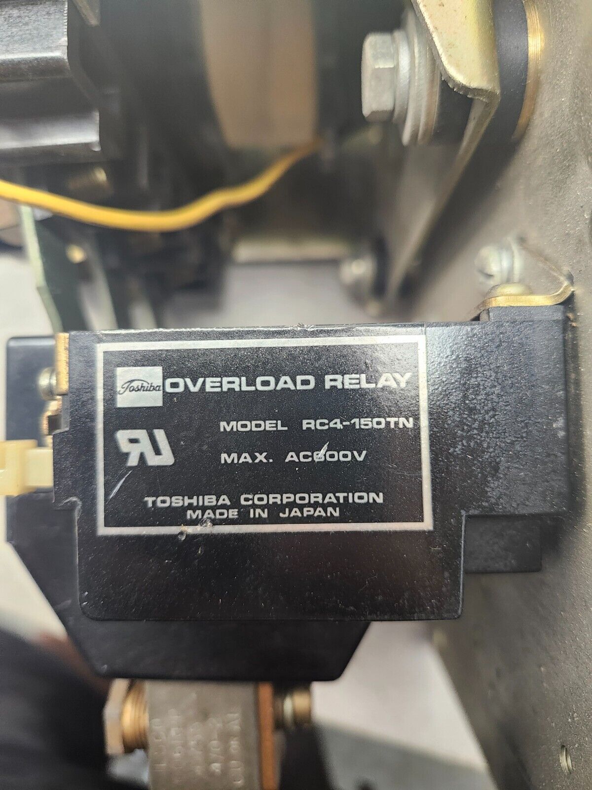 USED TOSHIBA OVERLOAD RELAY 1.8-7AMP 600VAC RC4150TN