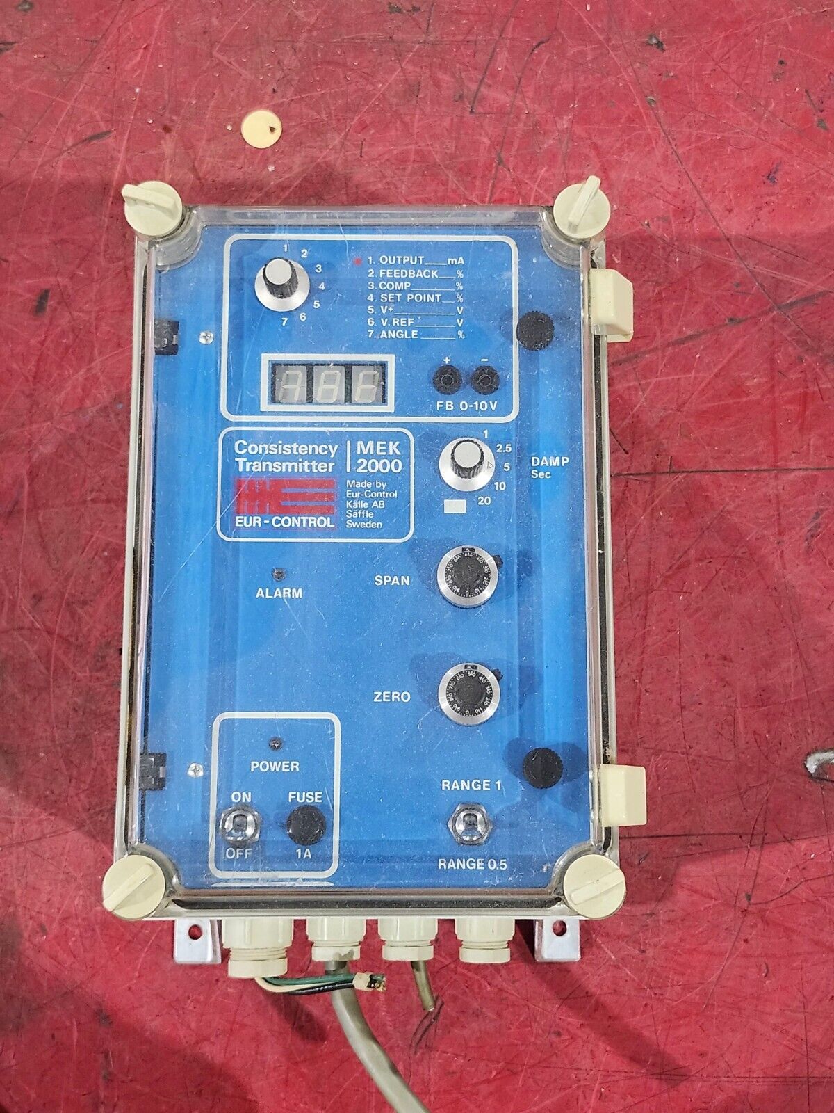 USED EUR-CONTROL CONSISTENCY TRANSMITTER MEK 2000 N033732