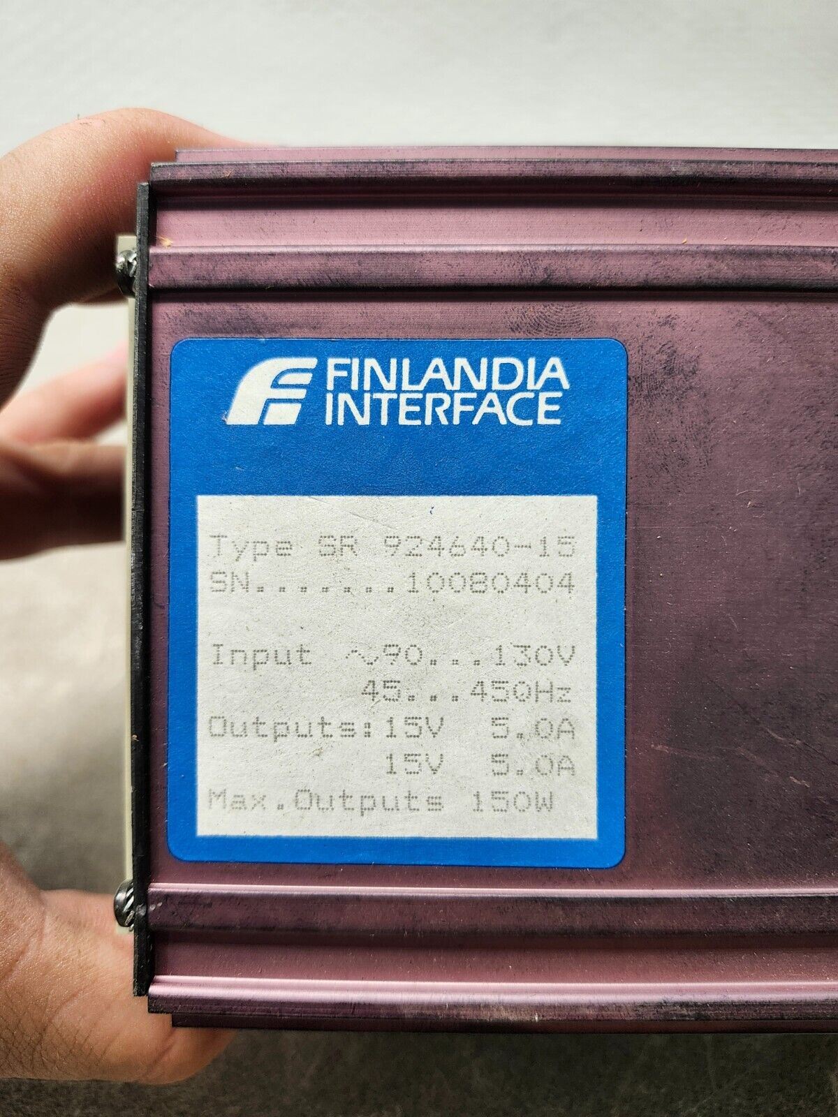 USED FINLANDIA POWER SUPPLY 924640-15