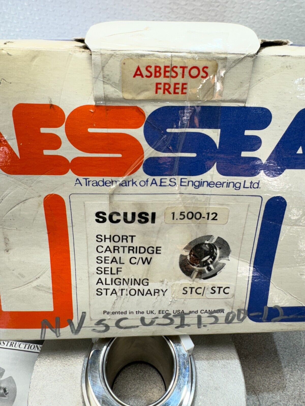 NEW IN BOX AESSEAL MECHANICAL CARTRIDGE SEAL SCUSI 1.500-12