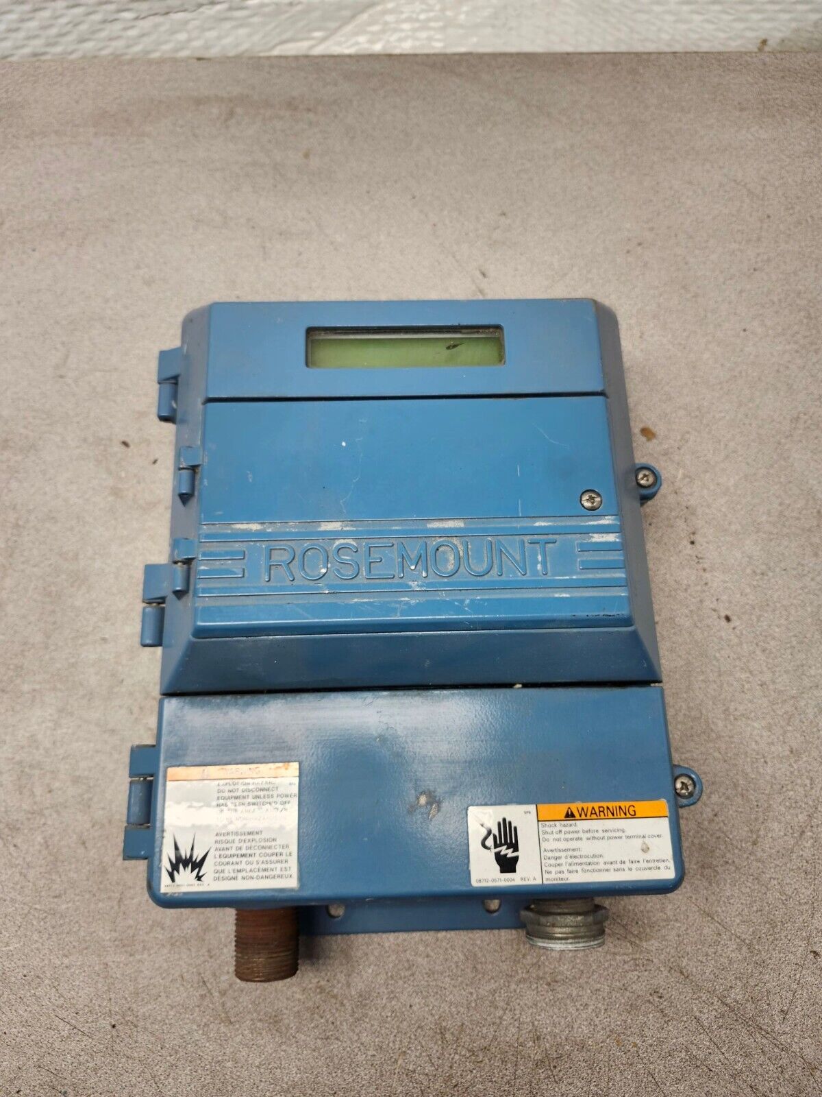 USED ROSEMOUNT SMART MAGNETIC FLOWMETER TRANSMITTER 8712DR12N5