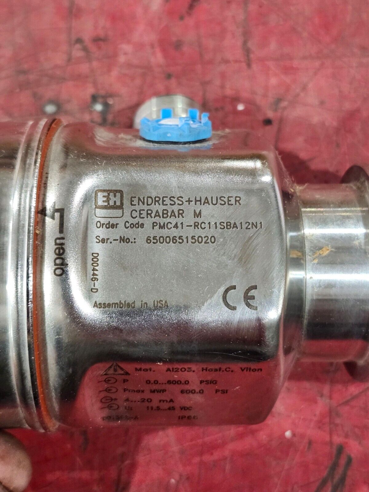 USED ENDRESS + HAUSER PRESSURE TRANSMITTER PMC41-RC11SBA12N1