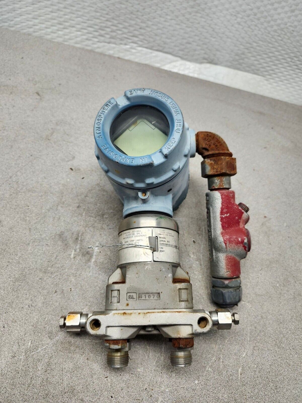 USED ROSEMOUNT PRESSURE TRANSMITTER 10.5-42.4VDC 3051S2CD2A2E12A1AB4E5M504