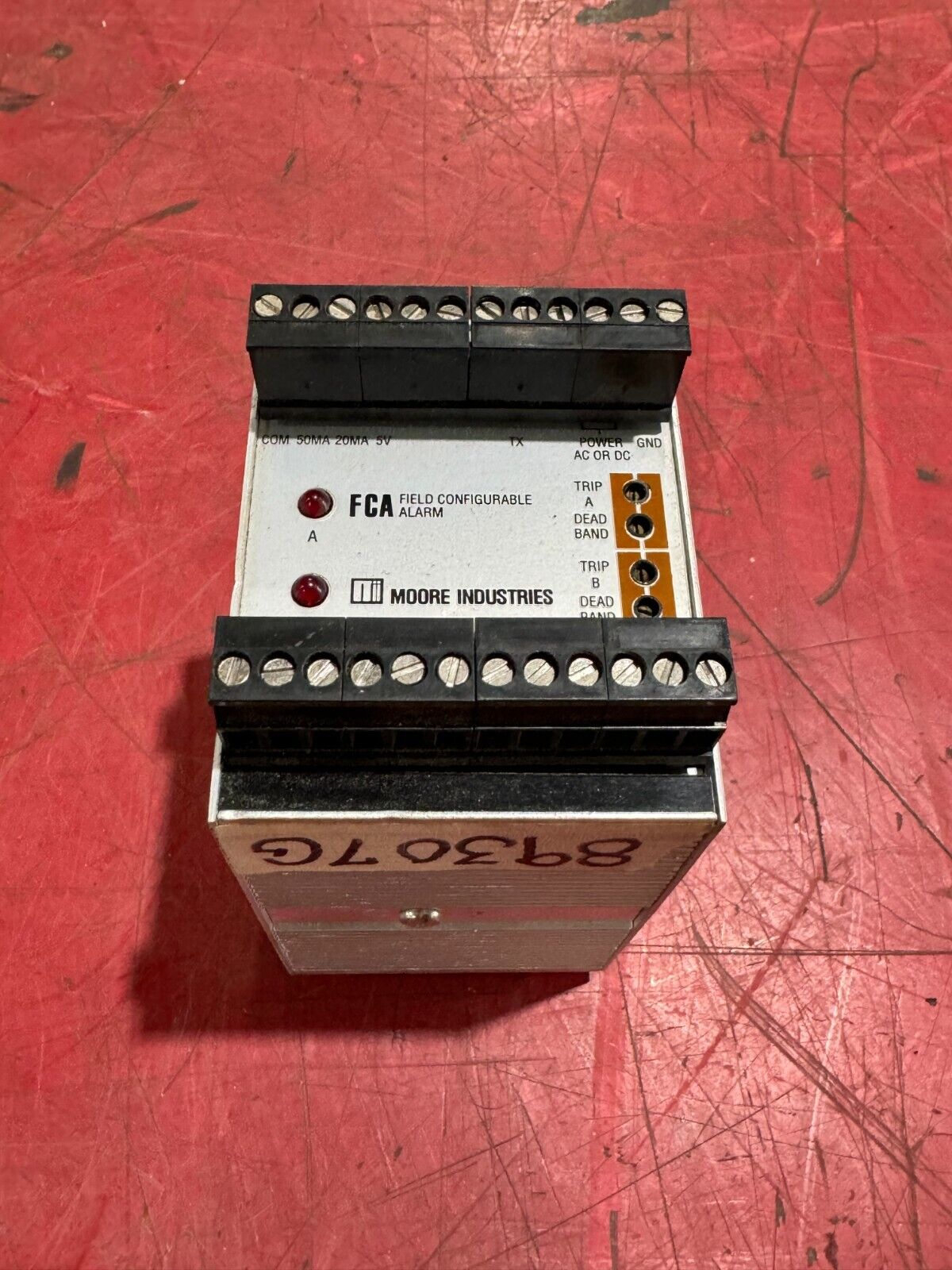 USED MOORE INDUSTRIES FIELD CONFIGURABLE ALARM FCA/PRG/DH1L1/U [DIN]