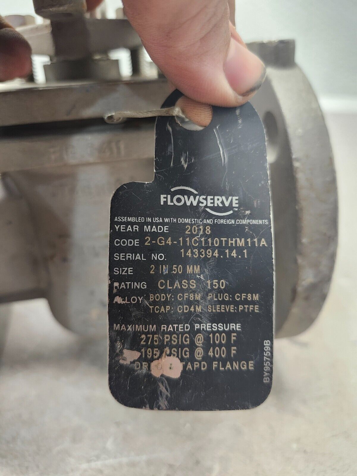 USED FLOWSERVE SMART VALVE 2'' CLASS 150 275PSIG 2-G4-11C11OTHM11A