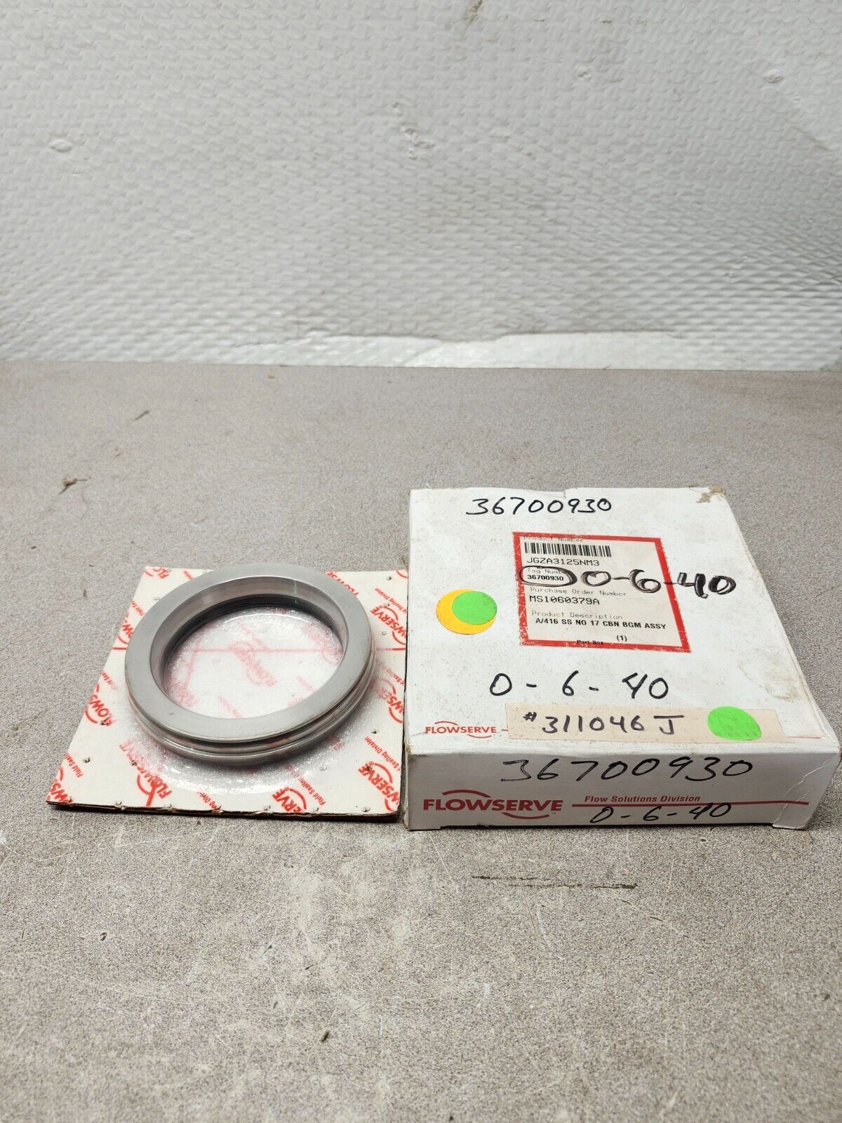 NEW IN BOX FLOWSERVE A/416 SS RING JGZA3125NM3