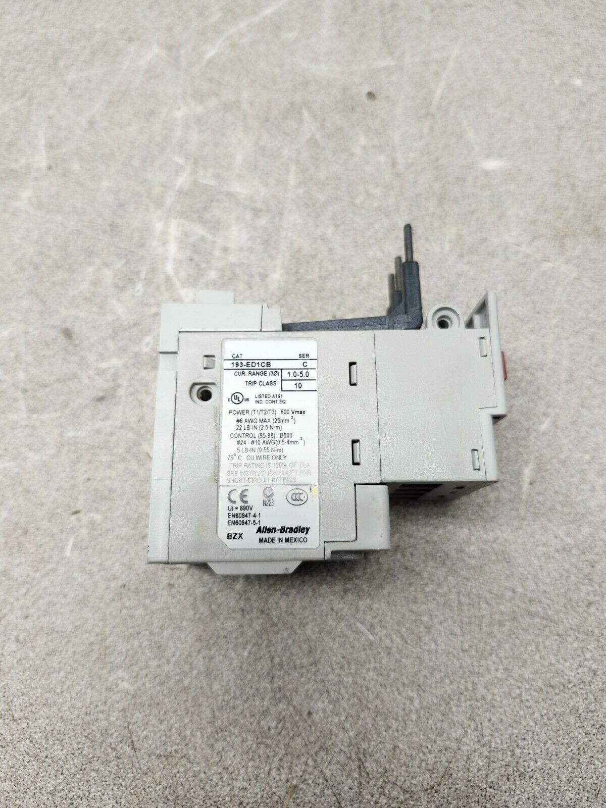 USED Allen Bradley SER. C Overload Relay 1-5a Amp 193-ED1CB