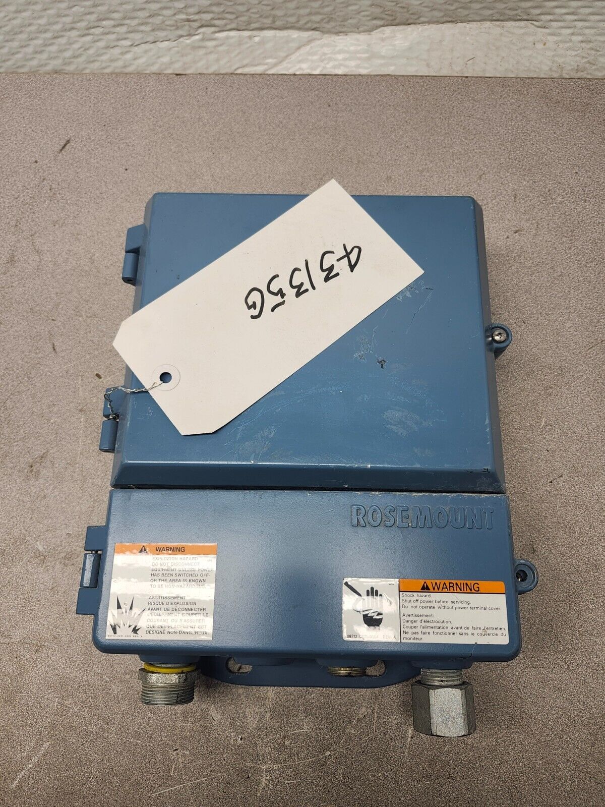 USED Rosemount Magnetic Flow Meter Transmitter F3 8712ESR1A1N5