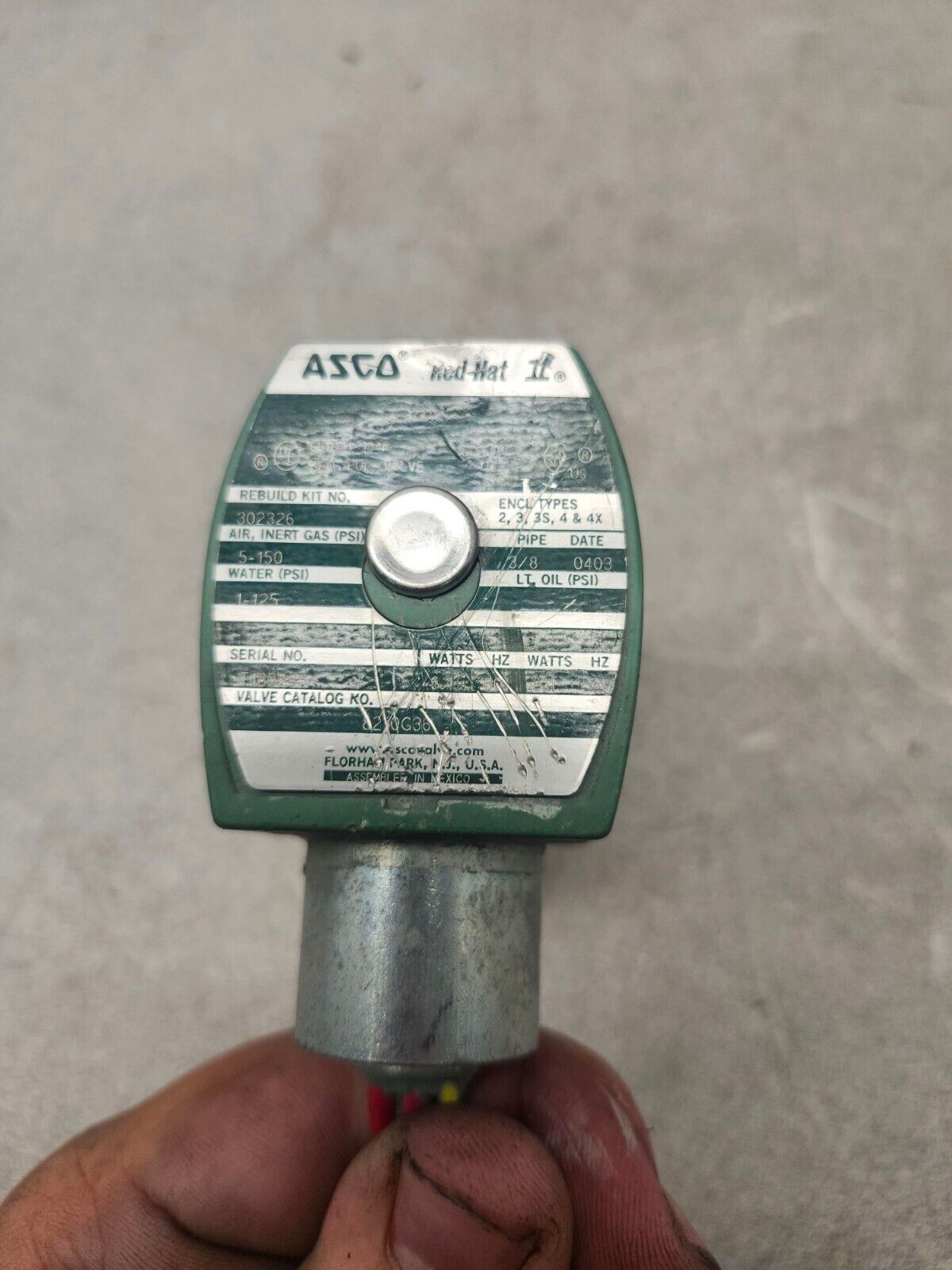 NEW NO BOX ASCO VALVE 302326 820G36