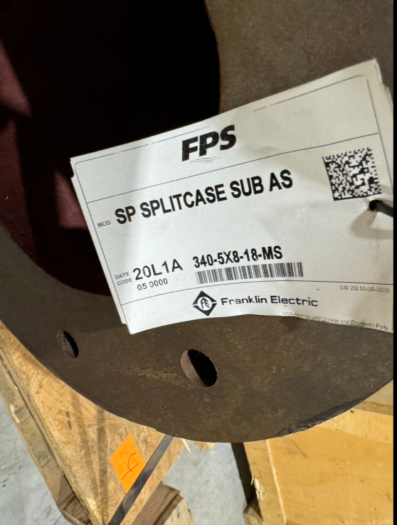 NEW FRANKLIN ELECTRIC SP SPLITCASE SUB AS PUMP 340-5X8-18-MS