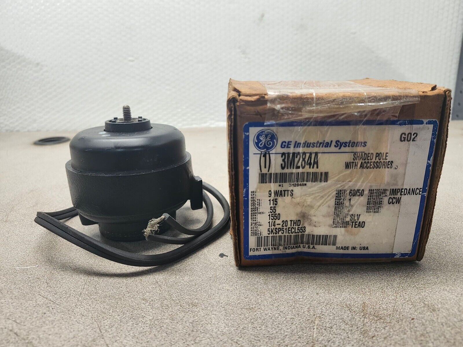 NEW GE Industrial Systems Shaded Pole Motor with Accessories 3M473A