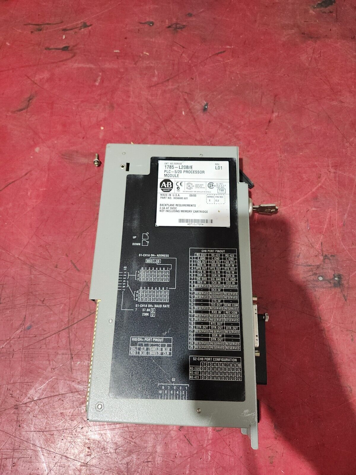 USED ALLEN BRADLEY PLC 5/20 PROCESSOR MODULE 1785-L20B/E