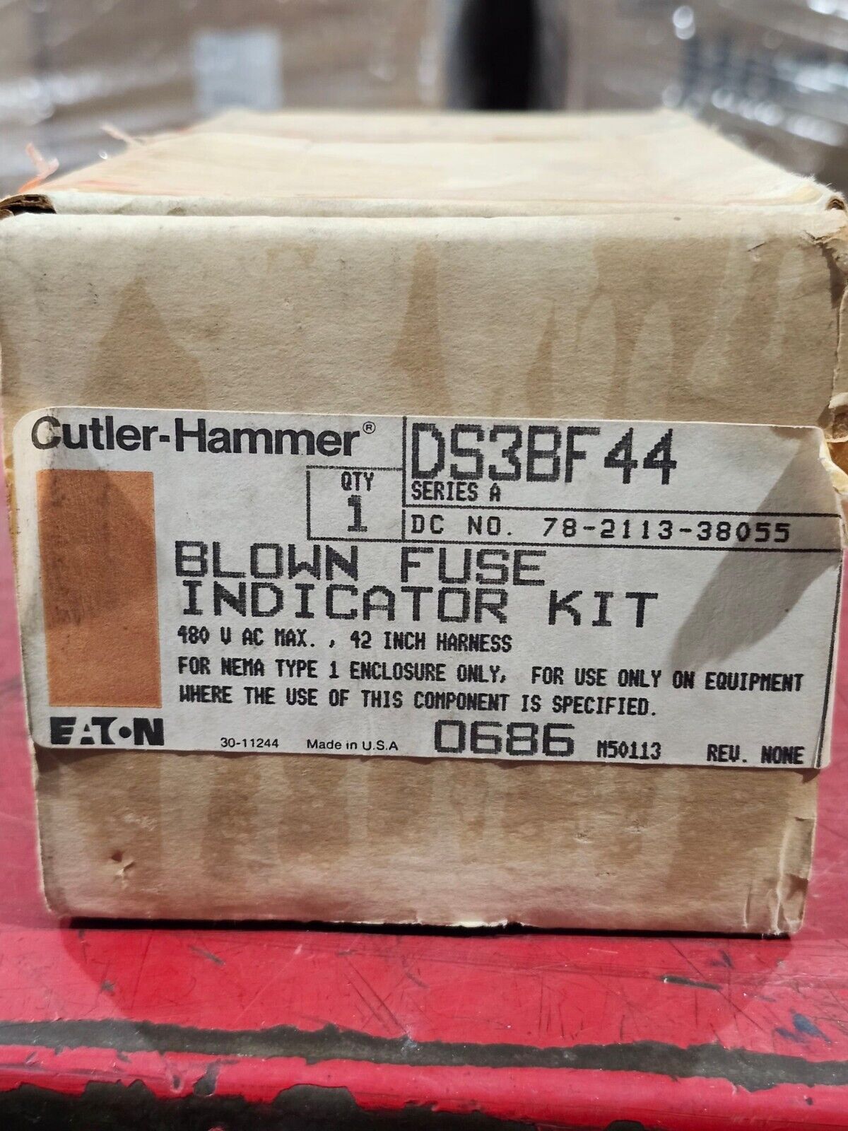 NEW IN BOX CUTLER HAMMER BLOWN FUSE INDICATOR KIT DS3BF44