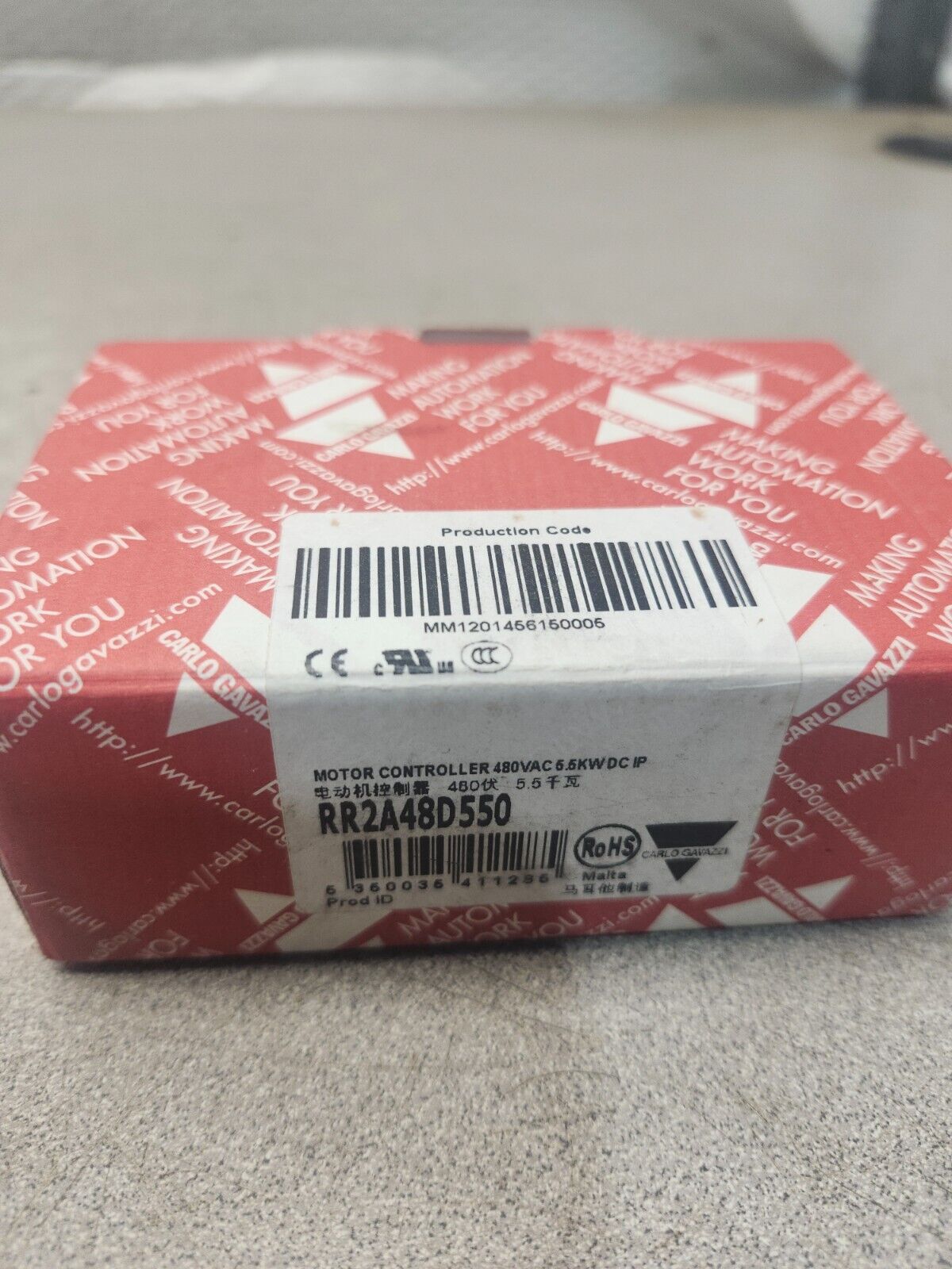 NEW IN BOX Carlo Gavazzi Reversing Motor Controller RR2A48D550