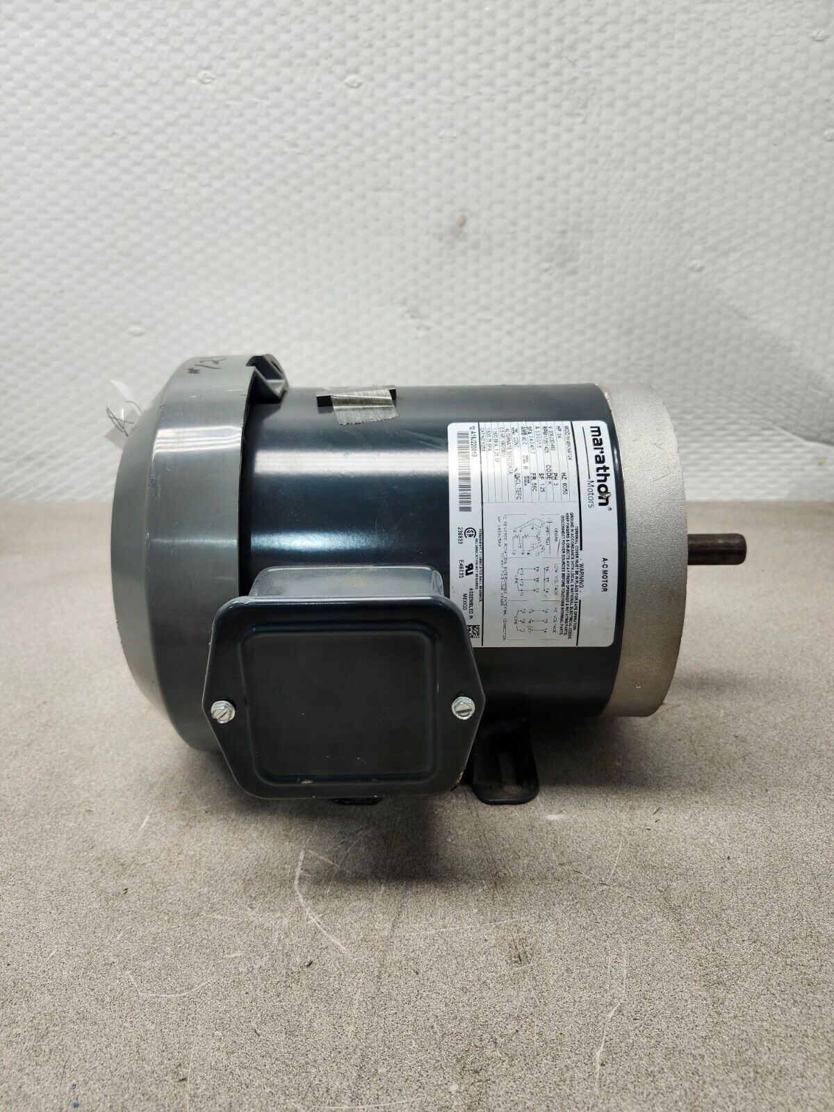 NEW NO BOX MARATHON MOTOR 5K49KN4124 HP3/4 HZ60/50