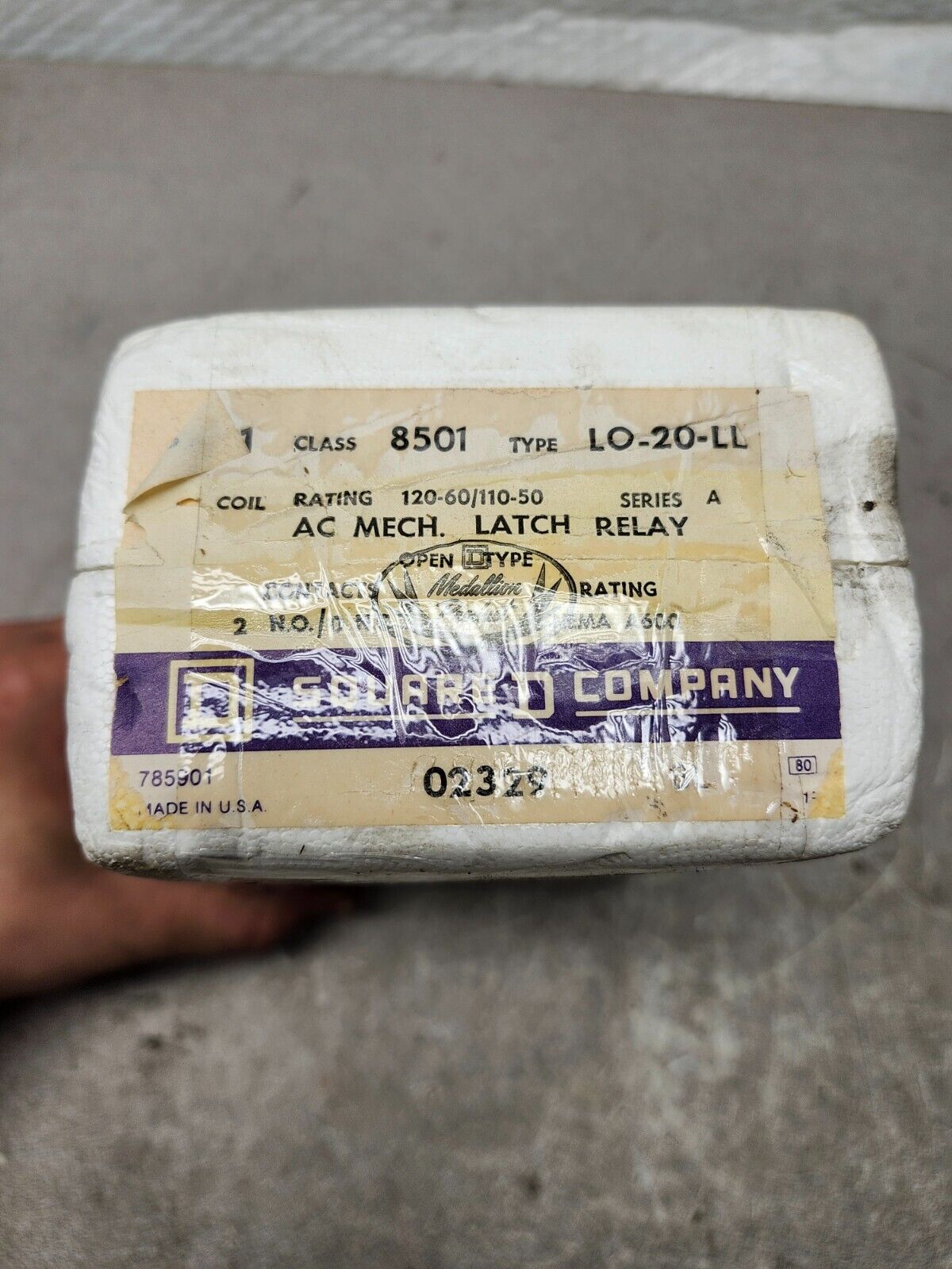 NEW IN BOX SQUARE D AC MECH LATCH RELAY CLASS 8501 SER A TYPE L0-20-LL
