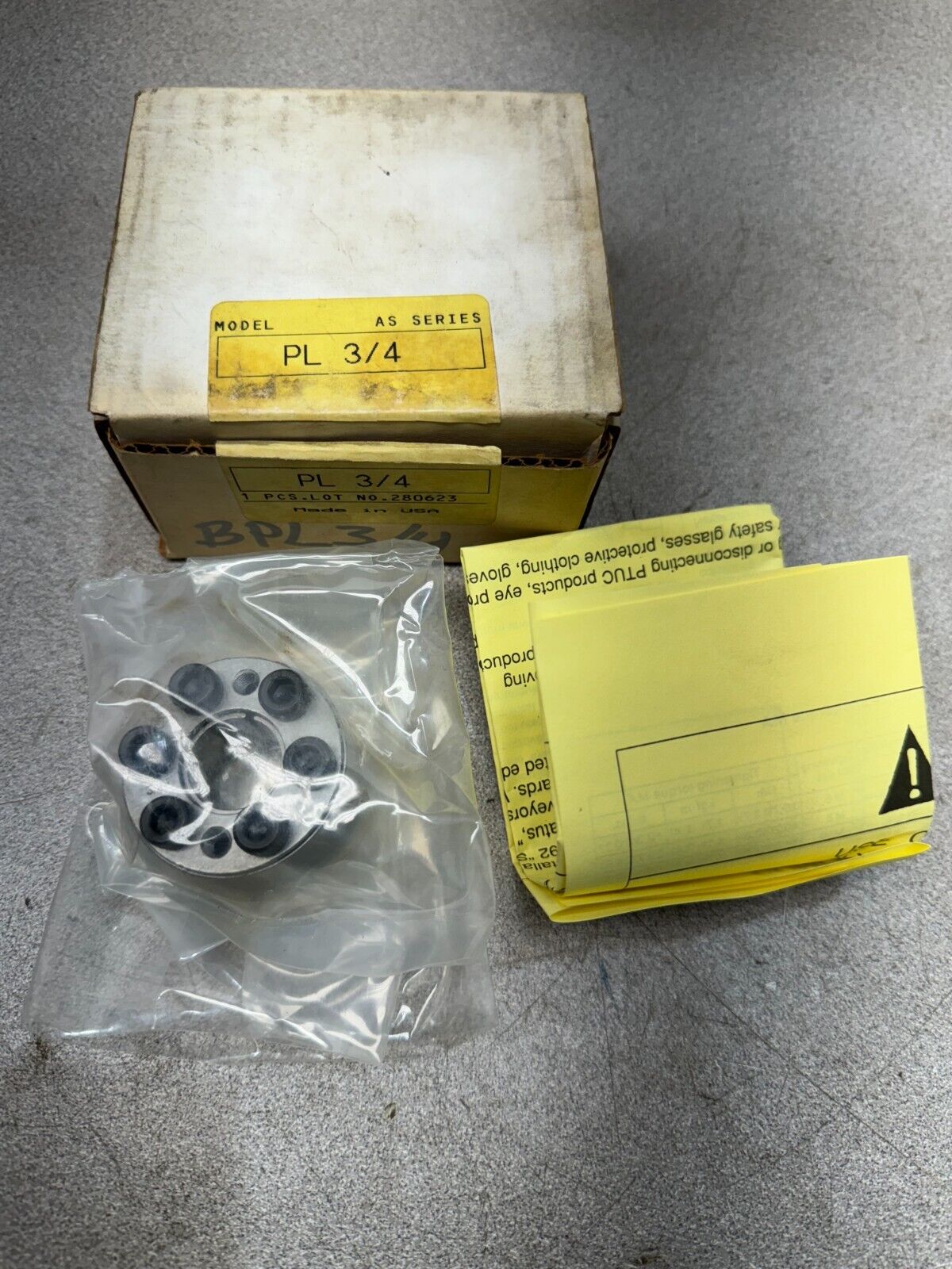 NEW IN BOX PTUC PRODUCTS COUPLING PL 3/4
