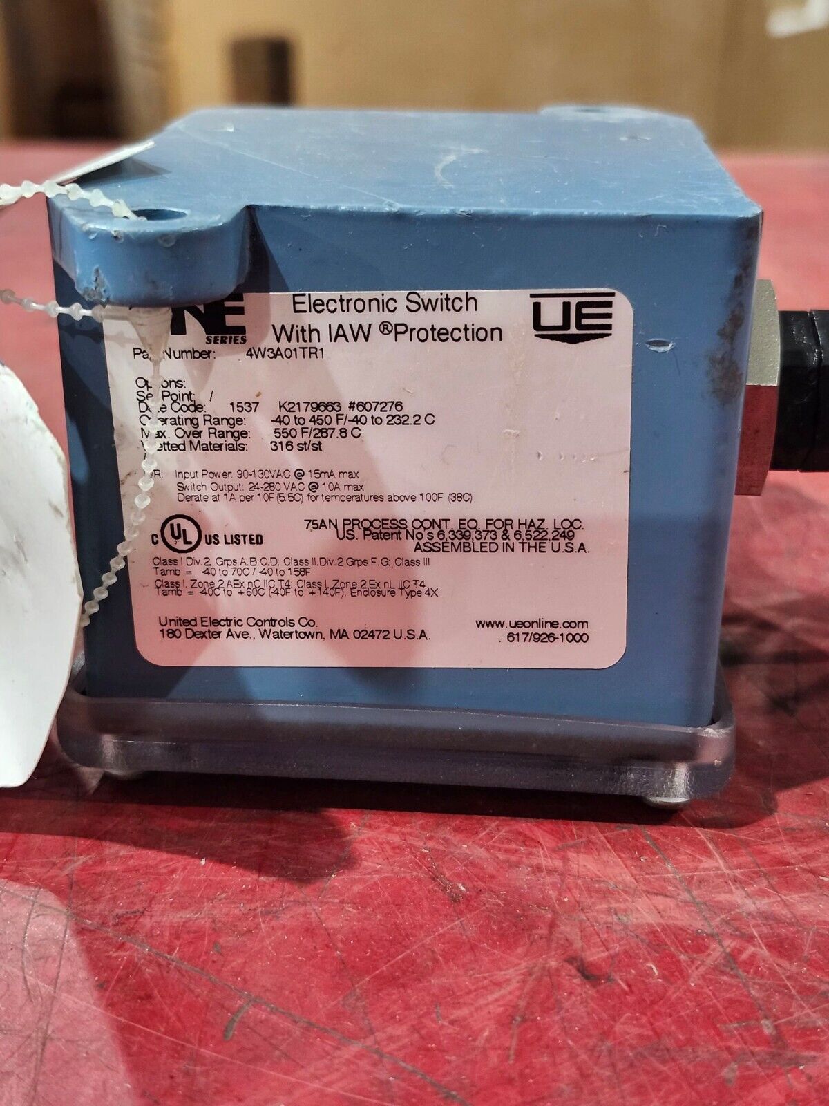 NEW UNITED ELECTRIC ELECTRONIC SWITCH WITH IAW PROTECTION 4W3A01TR1