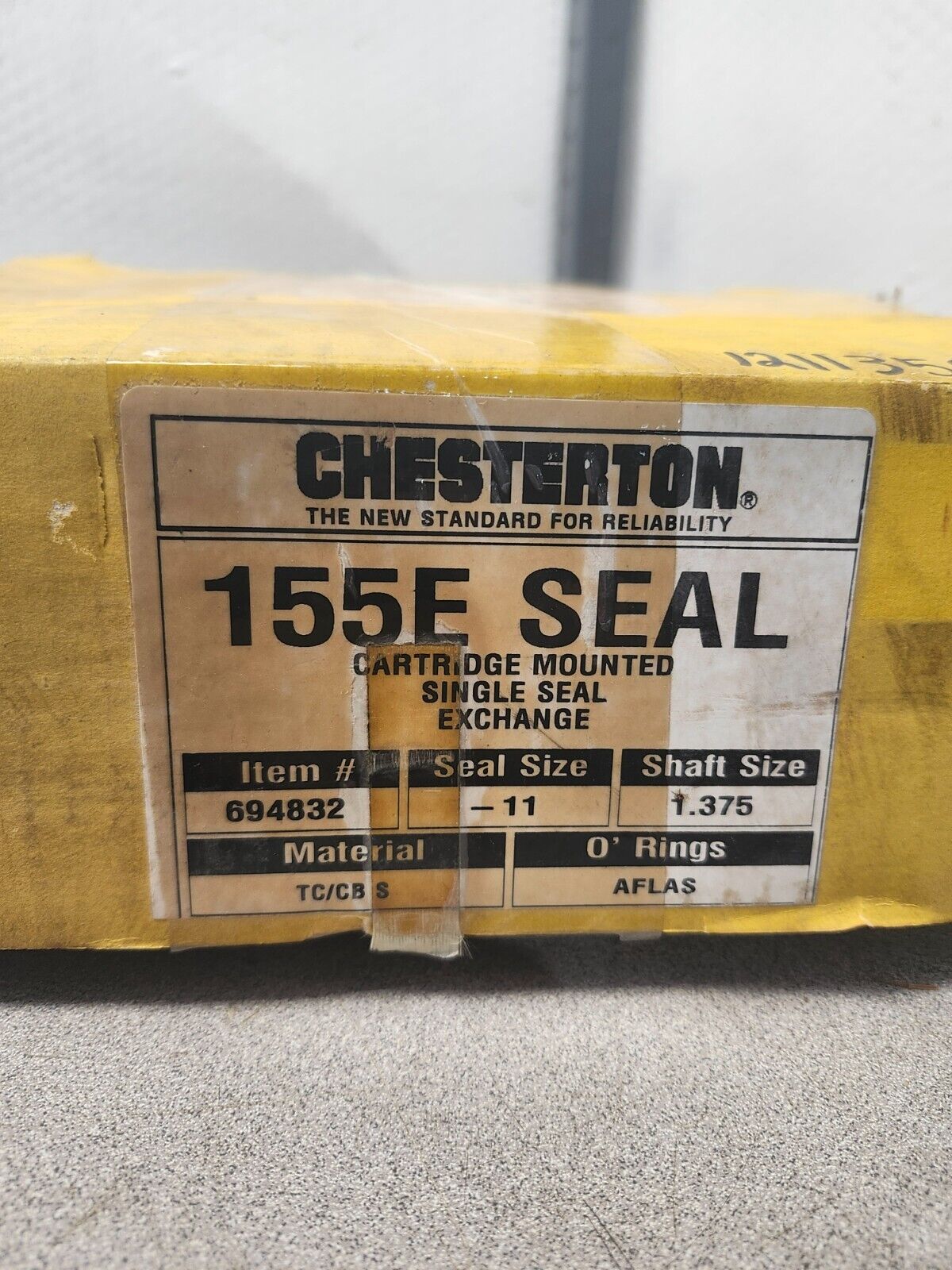 NEW IN BOX CHESTERTON 155E CARTRIDGE MOUNTED SINGLE SEAL EXCHANGE 1.375