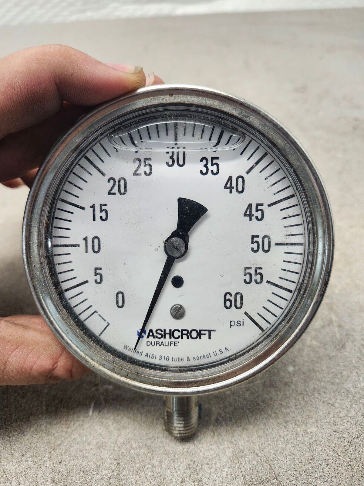 NEW NO BOX ASHCROFT GAUGE 8930 0-60 PSI