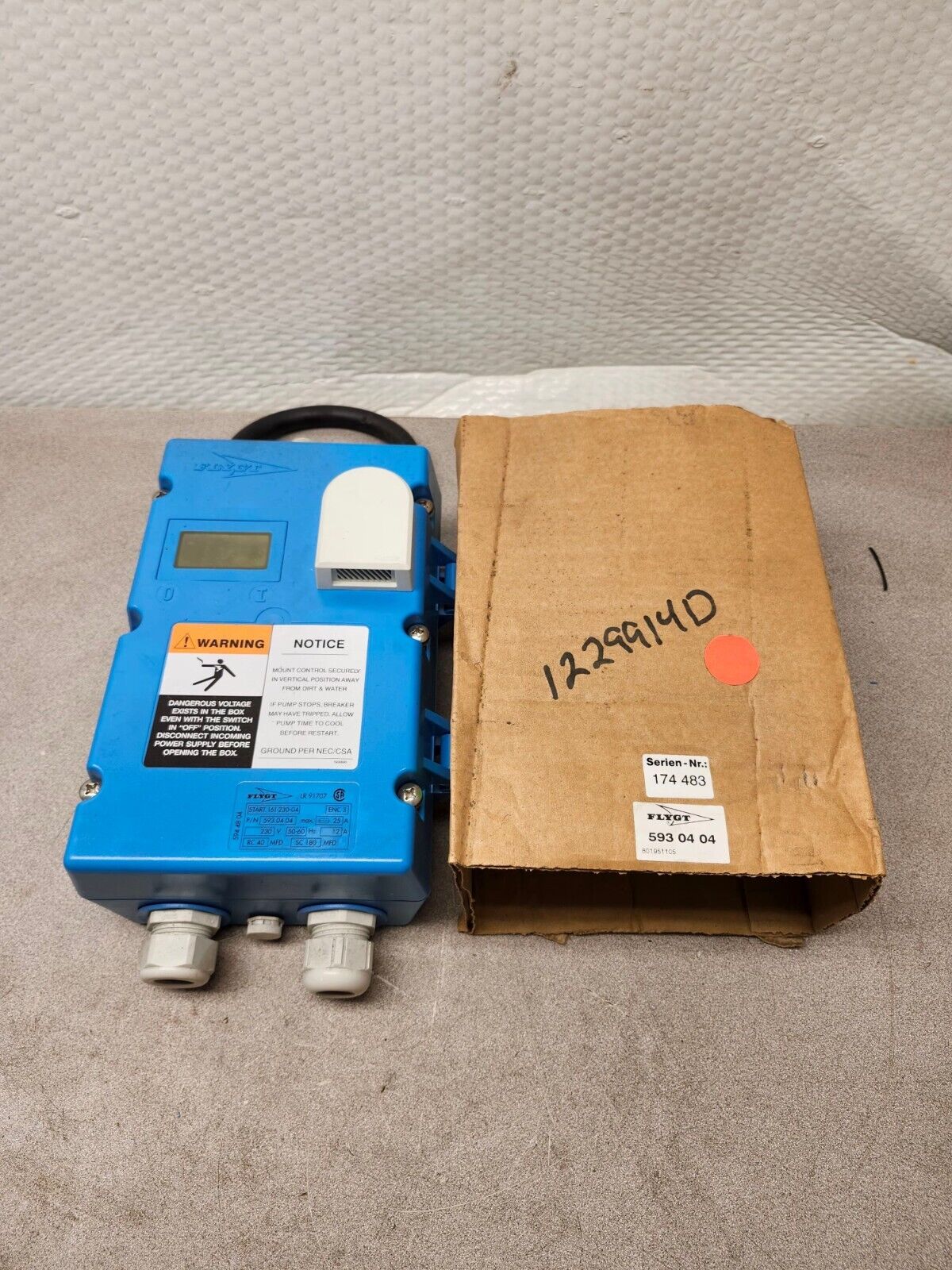 NEW IN BOX FLYGT PUMP CONTROL START 161-230-04 5930404