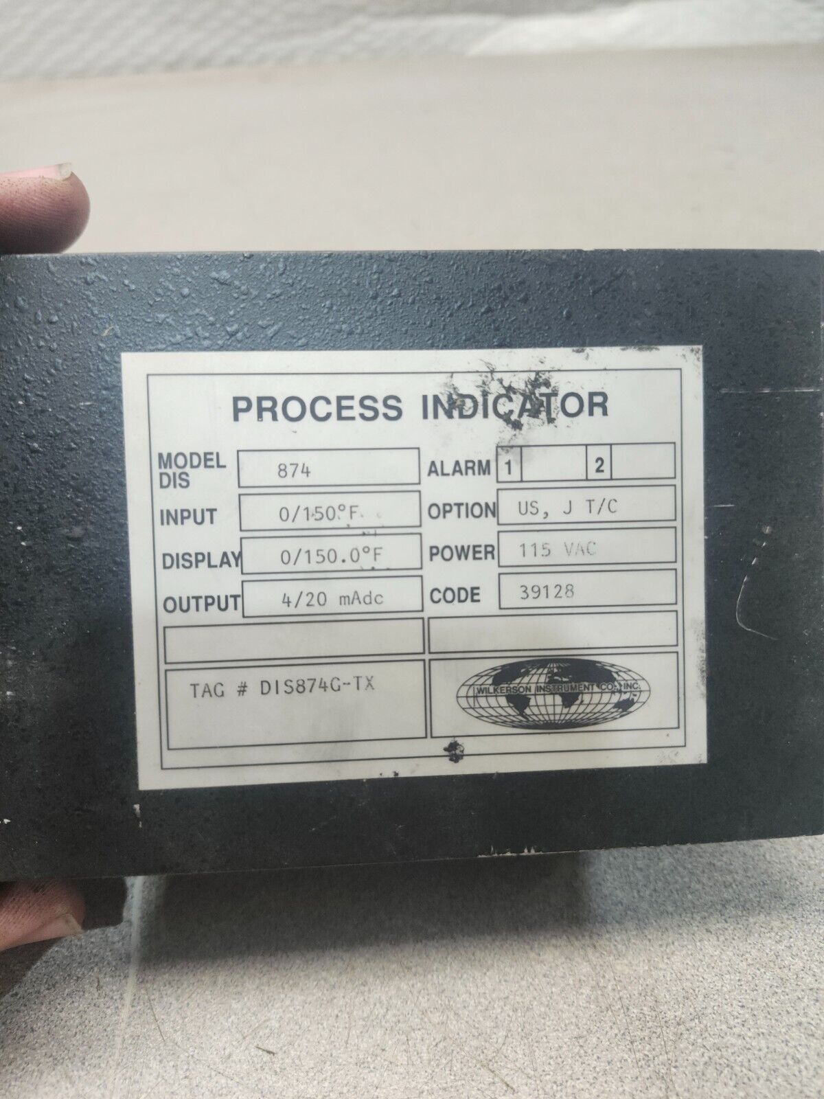 USED WILKERSON PROCESS INDICATOR 874