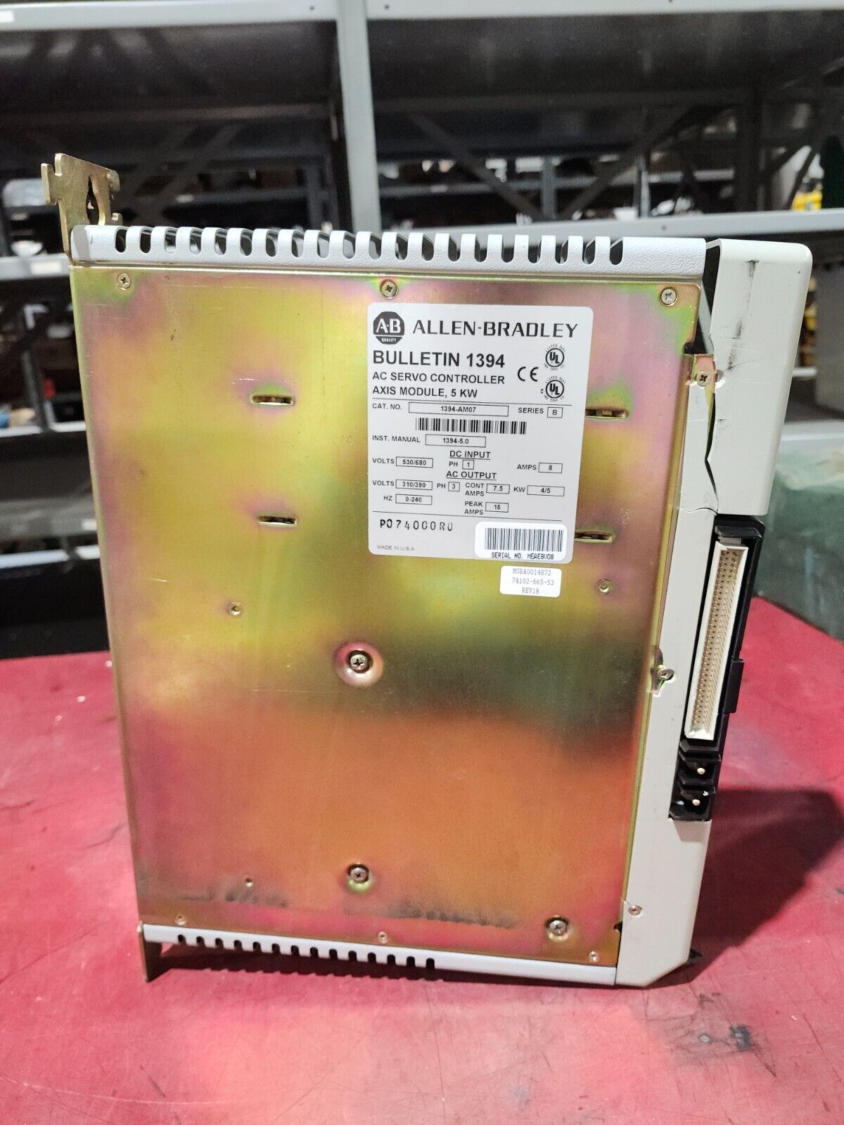 USED ALLEN BRADLEY AC SERVO CONTROLLER AXIS MODULE 1394-AM07