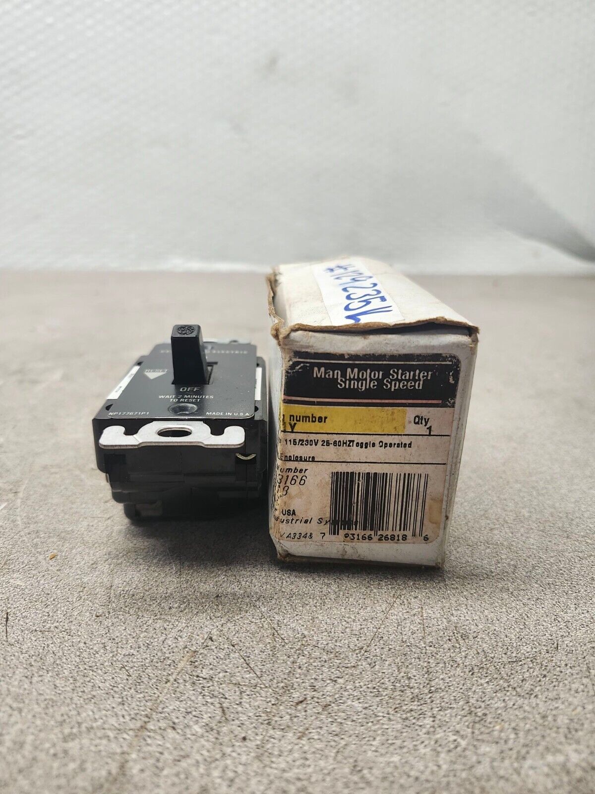 NEW IN BOX GE MANUAL MOTOR STARTER CR101Y