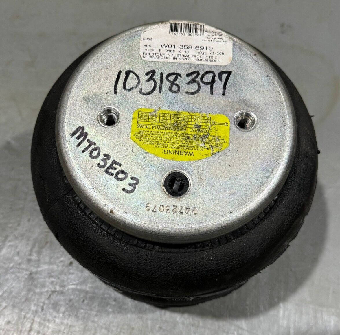 NEW FIRESTONE AIR SPRING W01-358-6910