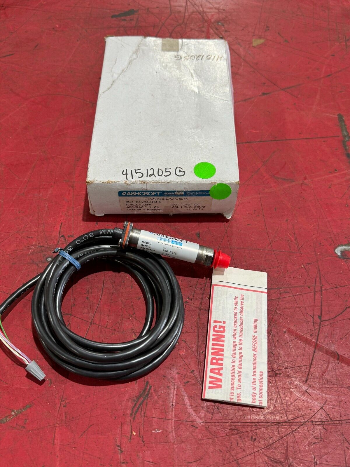 NEW IN BOX ASHCROFT TRANSDUCER ASH-K17M3815F5