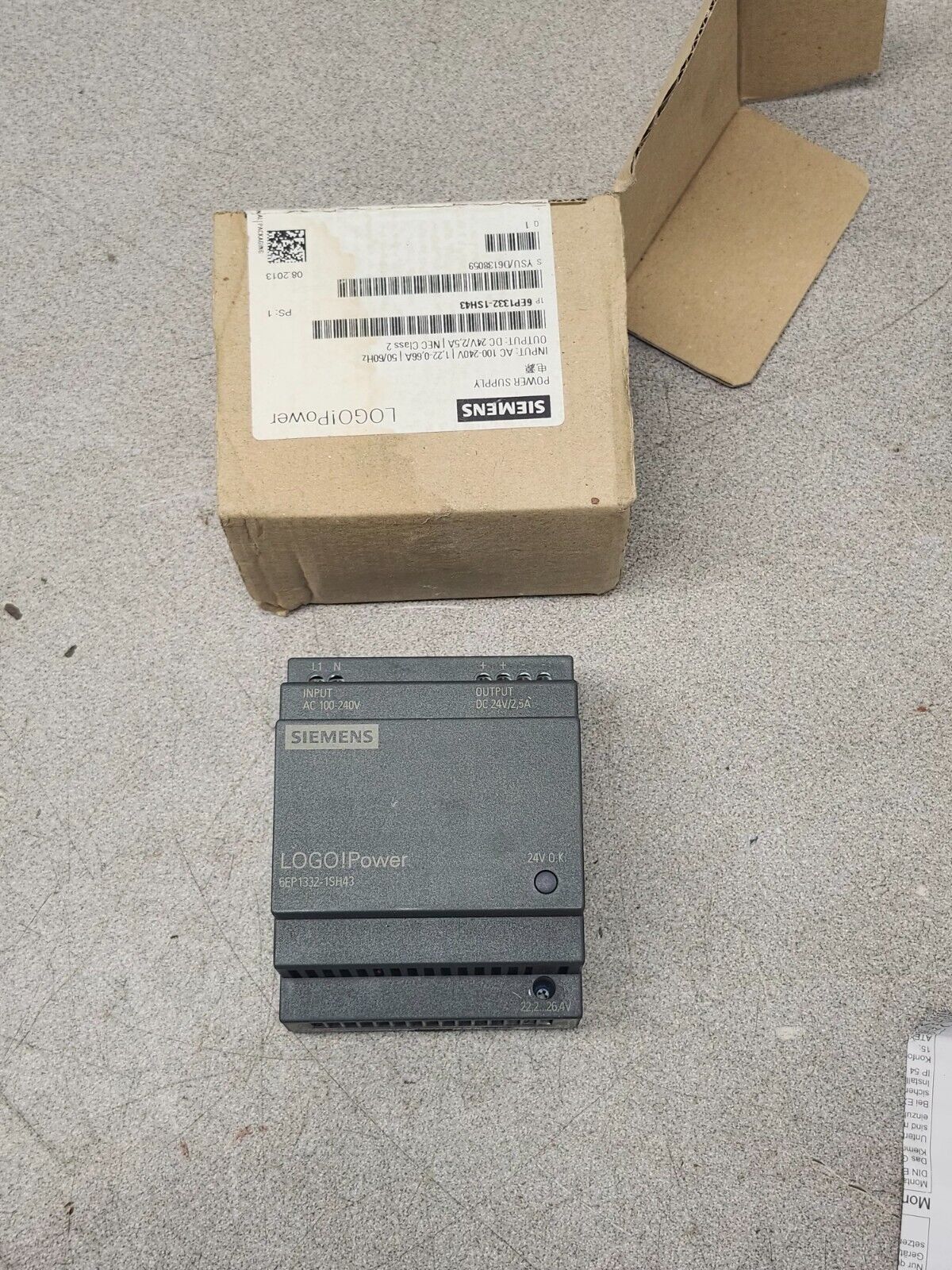 NEW IN PACKAGE SIEMENS POWER SUPPLY 6EP1332-1SH43