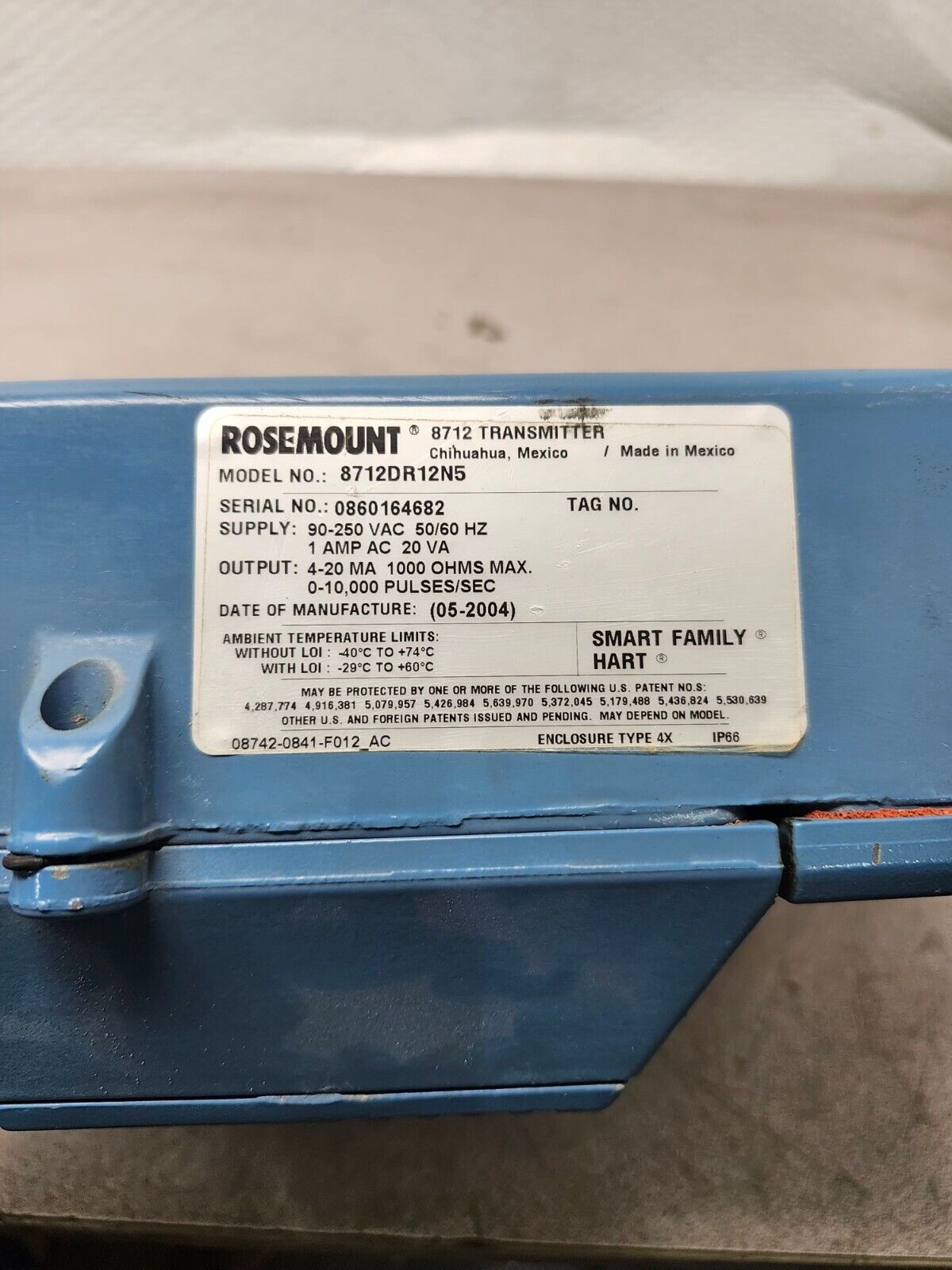 USED ROSEMOUNT SMART MAGNETIC FLOWMETER TRANSMITTER 8712DR12N5