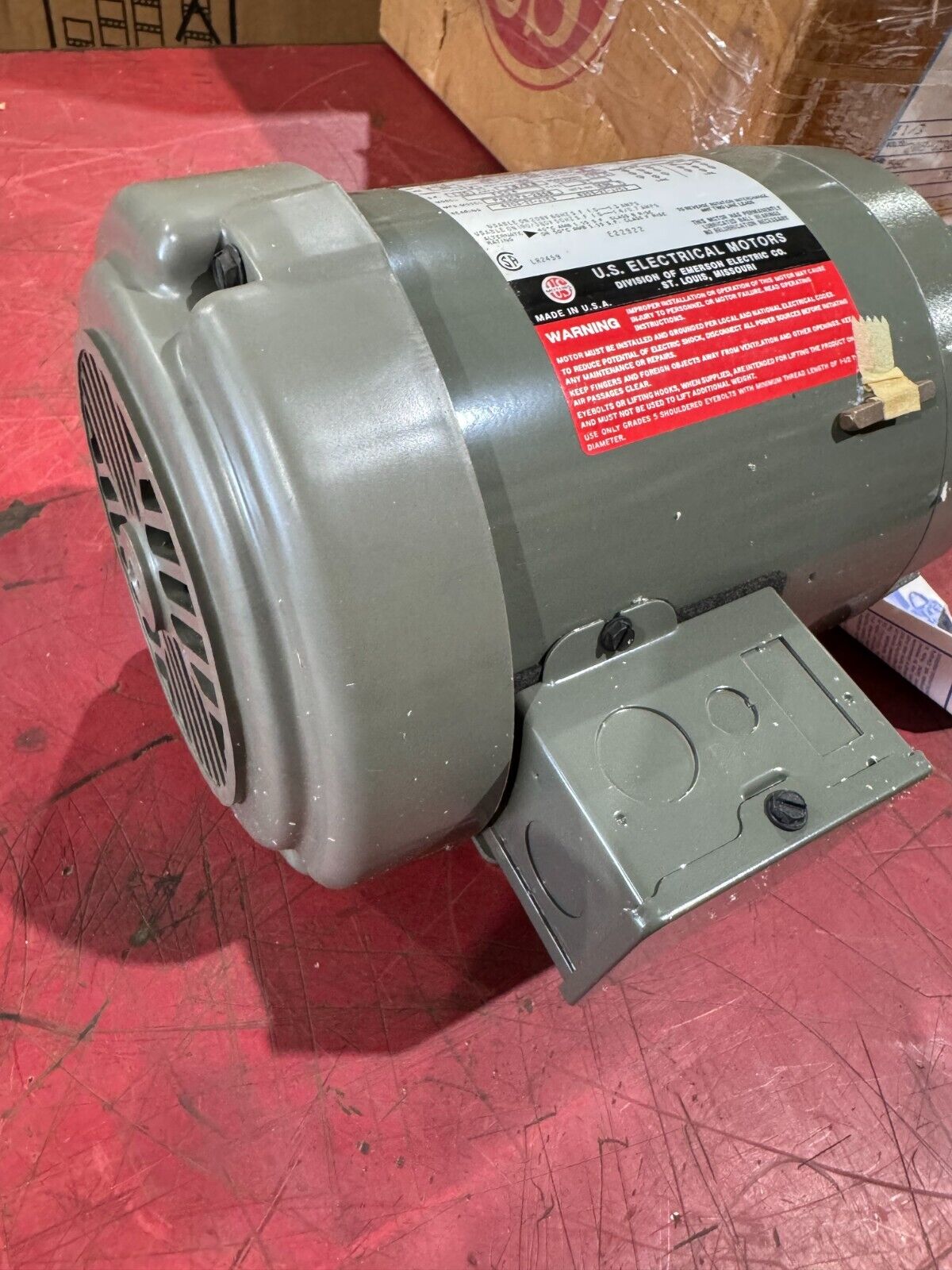 NEW US MOTORS UNIMOUNT 1/3HP 1745RPM ELECTRIC MOTOR 208-230/460V. 56C FRAME F004