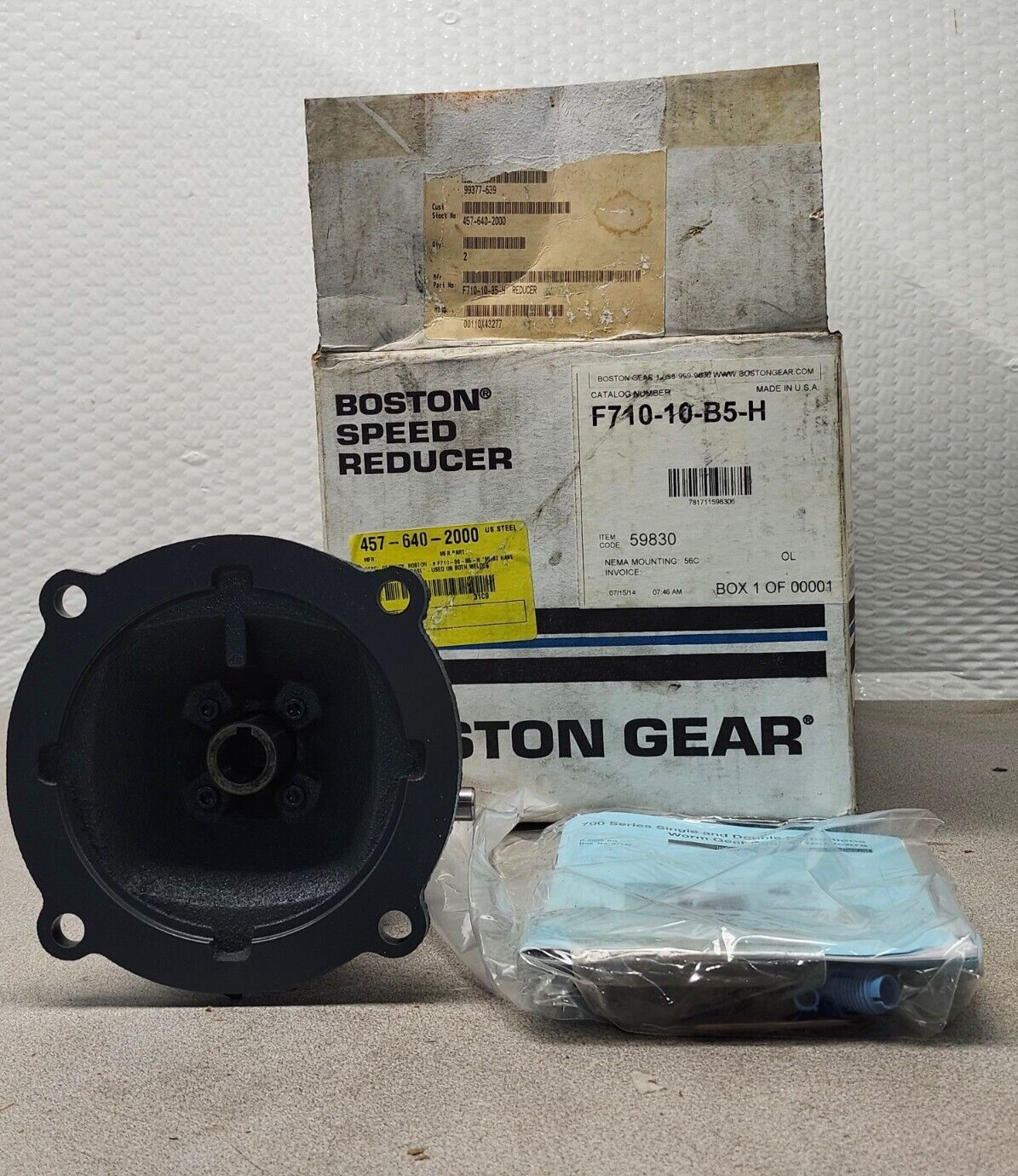 NEW IN BOX BOSTON GEAR SPEED REDUCER 10:1 RATIO F710-10-B5-H