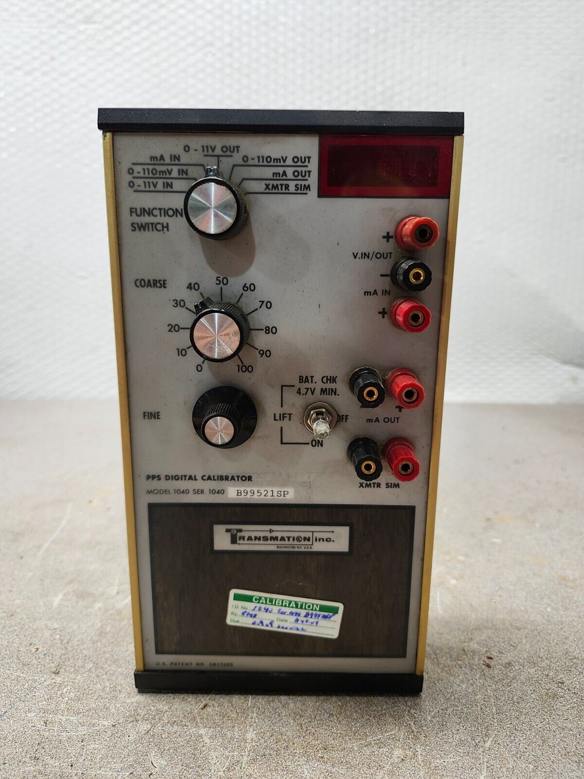 USED Transmation PPS DIGITAL CALIBRATOR model 1040