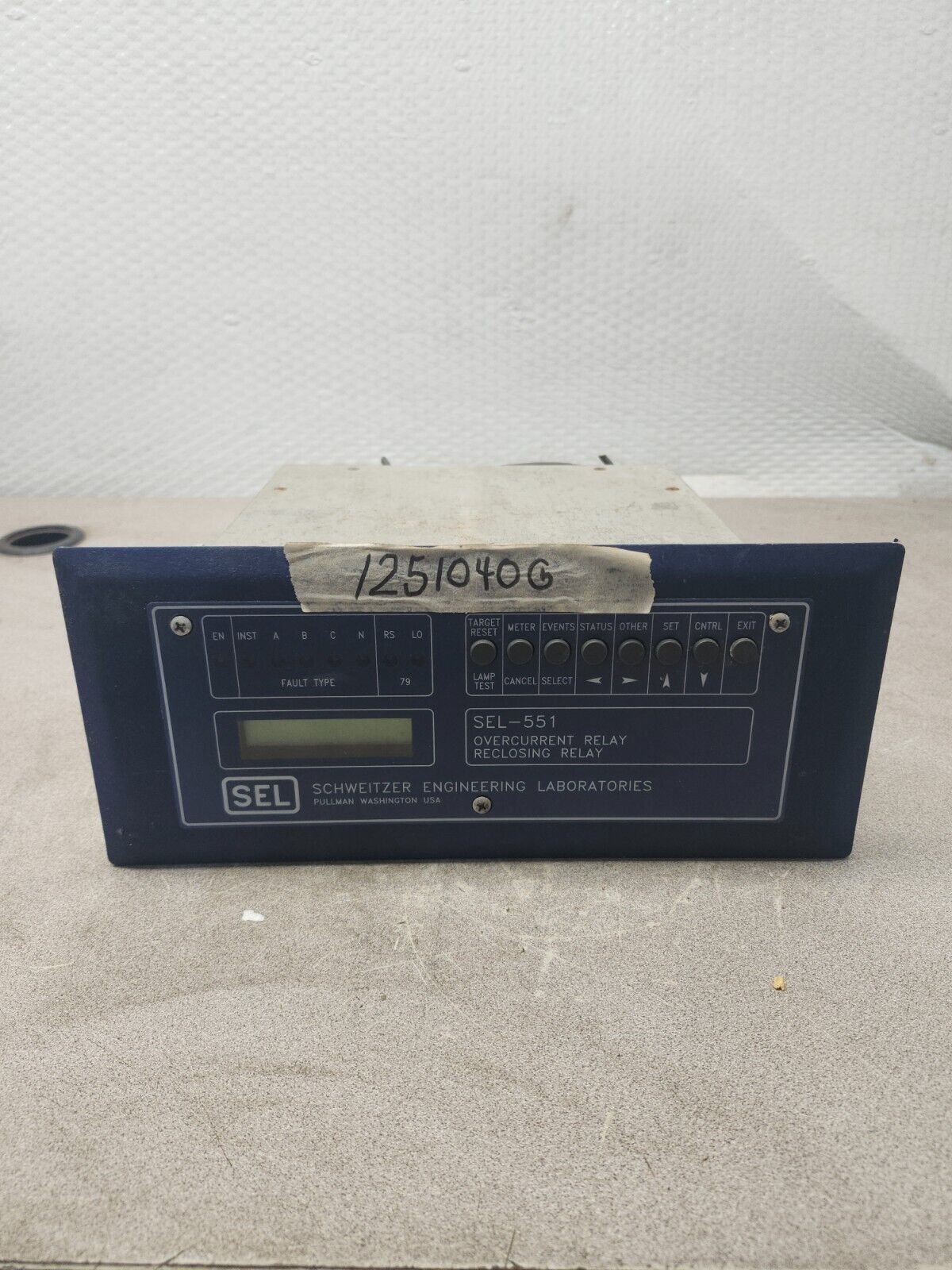 USED Schweitzer Overcurrent Reclosing Relay SEL-551C