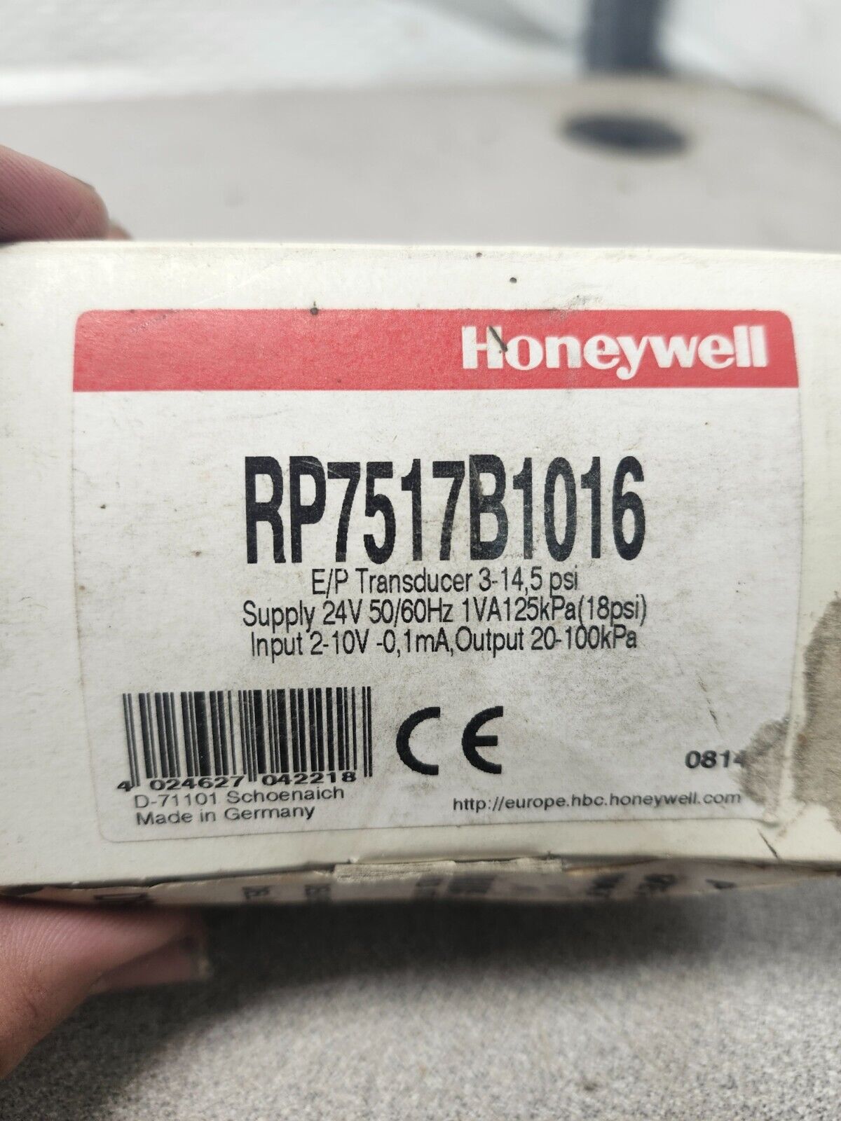 NEW IN BOX HONEYWELL E/P TRANSDUCER RP7517B1016