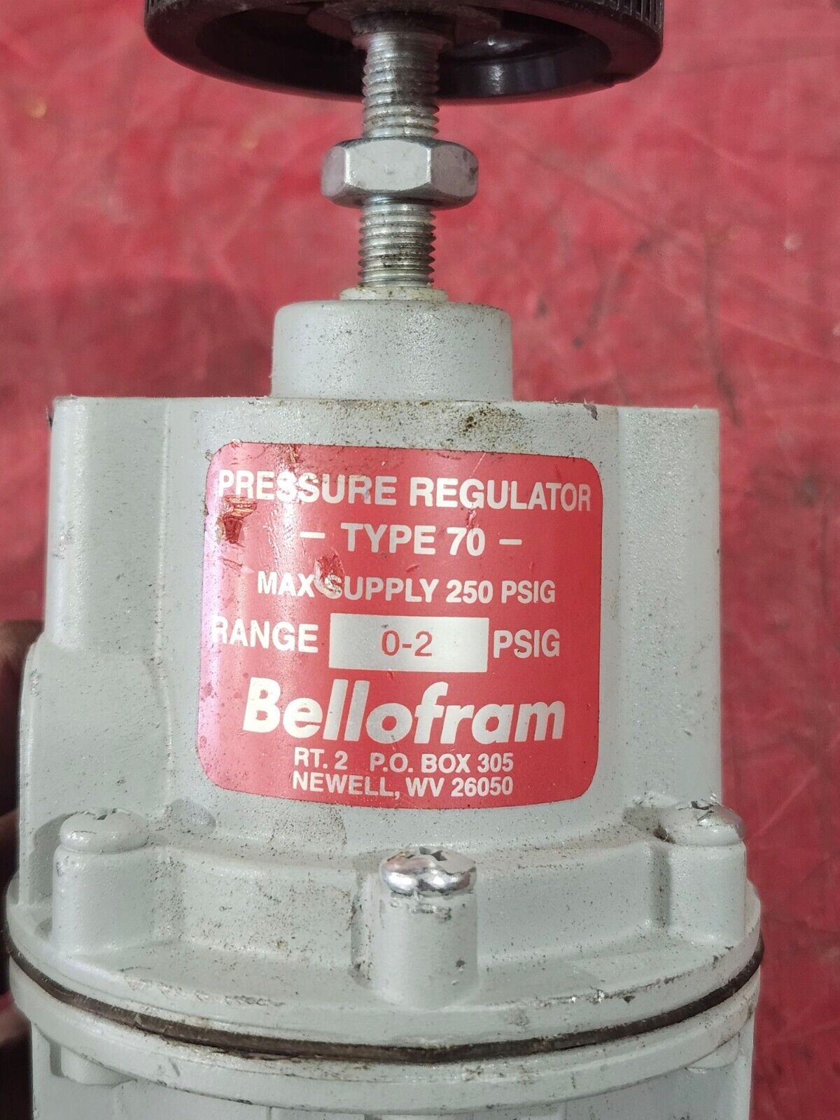 USED BELLOFRAM TYPE 70 PRESSURE REGULATOR 0-2PSIG. RANGE