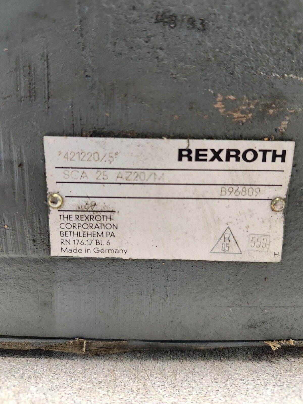 NEW NO BOX REXROTH HYDRAULIC CHECK VALVE SCA 25 AZ20/M 421220/5