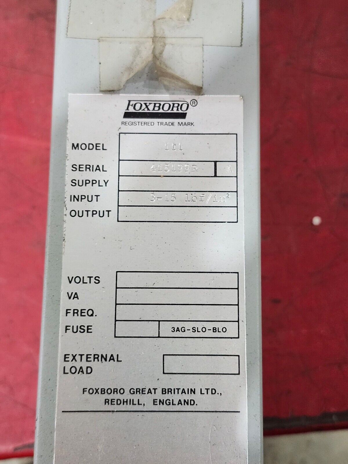 USED FOXBORO FLOW METER CONTOLLER 0-100 COUNT MODEL 111