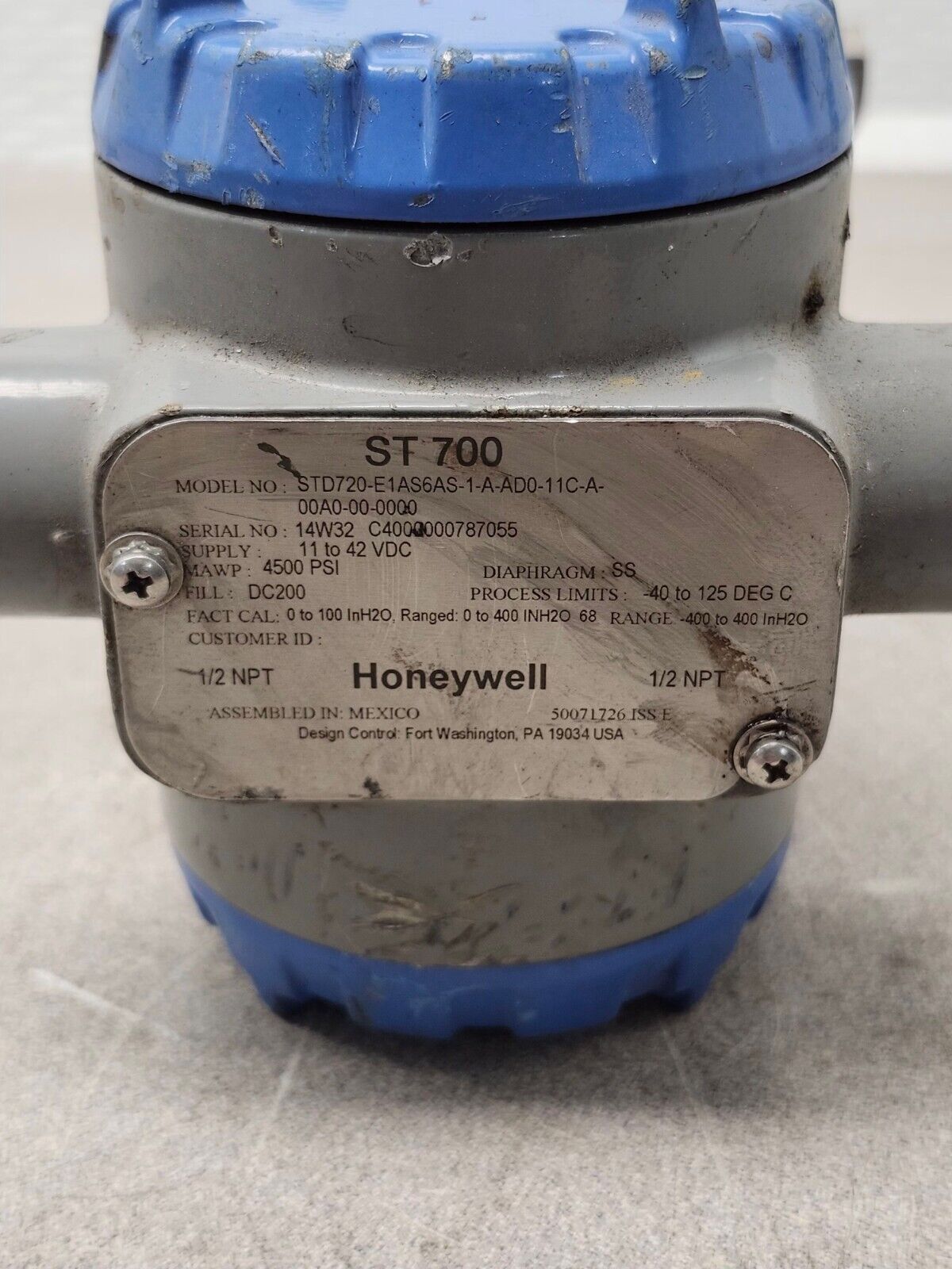 HONEYWELL STD700 Differential Pressure T STD720-E1AS6AS-1-A-AD0-11C-A-00A0-00-0