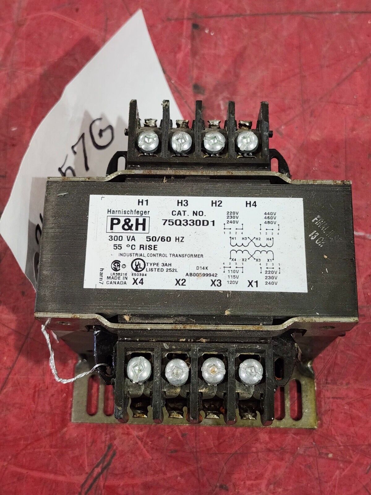 USED P&H HARNISCHFEGER CONTROL TRANSFORMER 75Q330D1