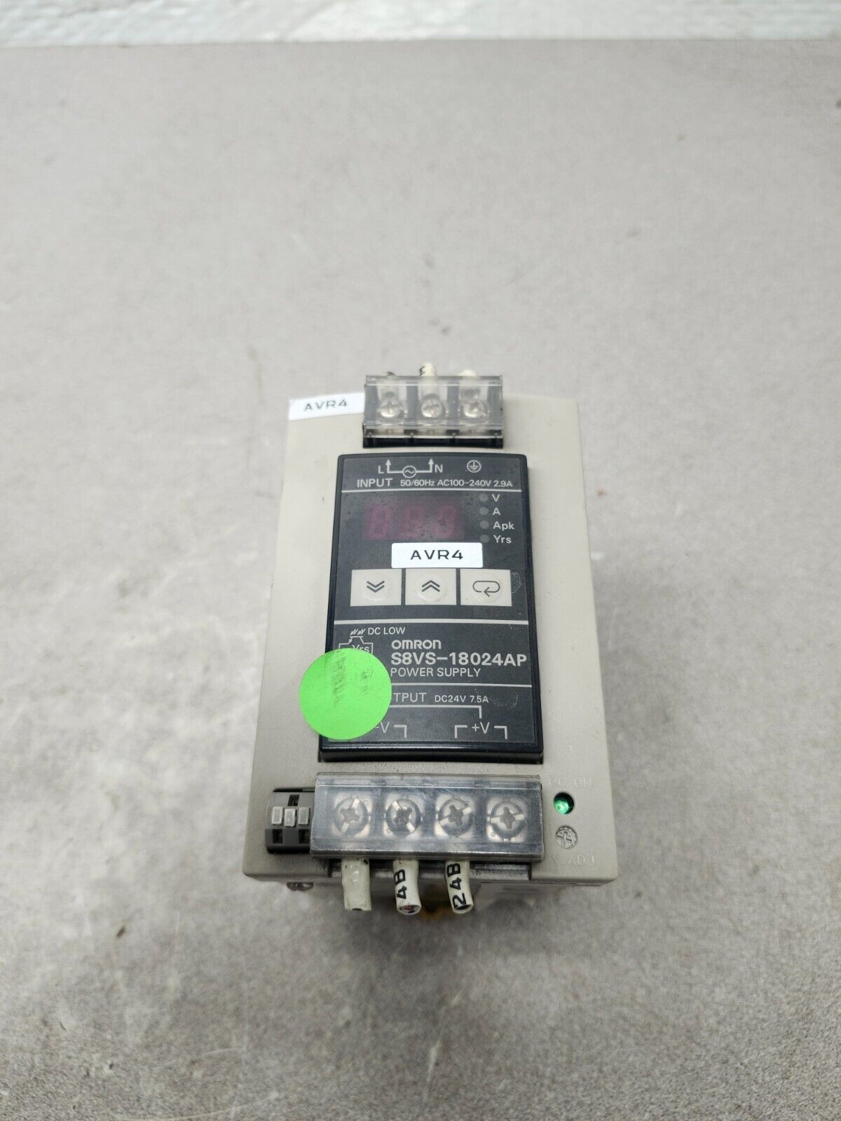 USED Omron Power Supply Output 24VDC, Input 100-240VAC S8VS-18024AP