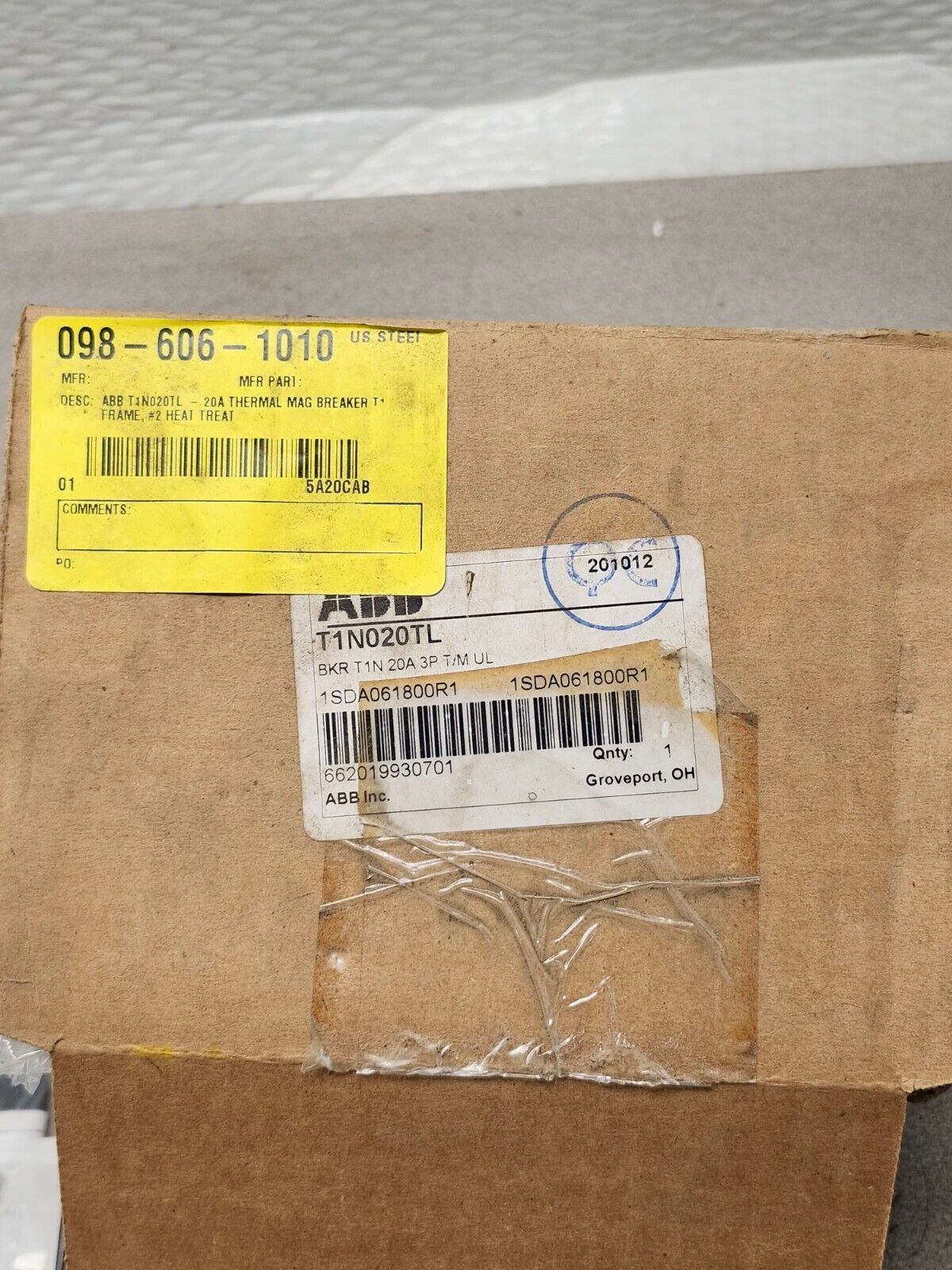 NEW IN BOX ABB CIRCUIT BREAKER T1N020TL