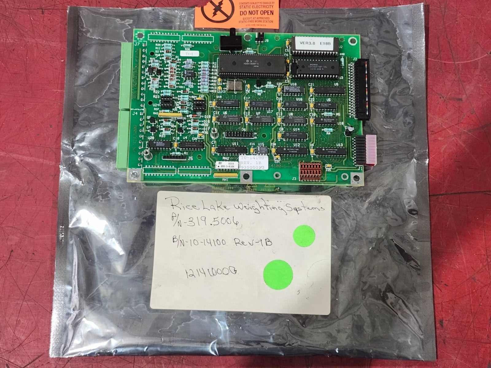 USED RICE LAKE 10-14100 CIRCUIT BOARD 319.5006